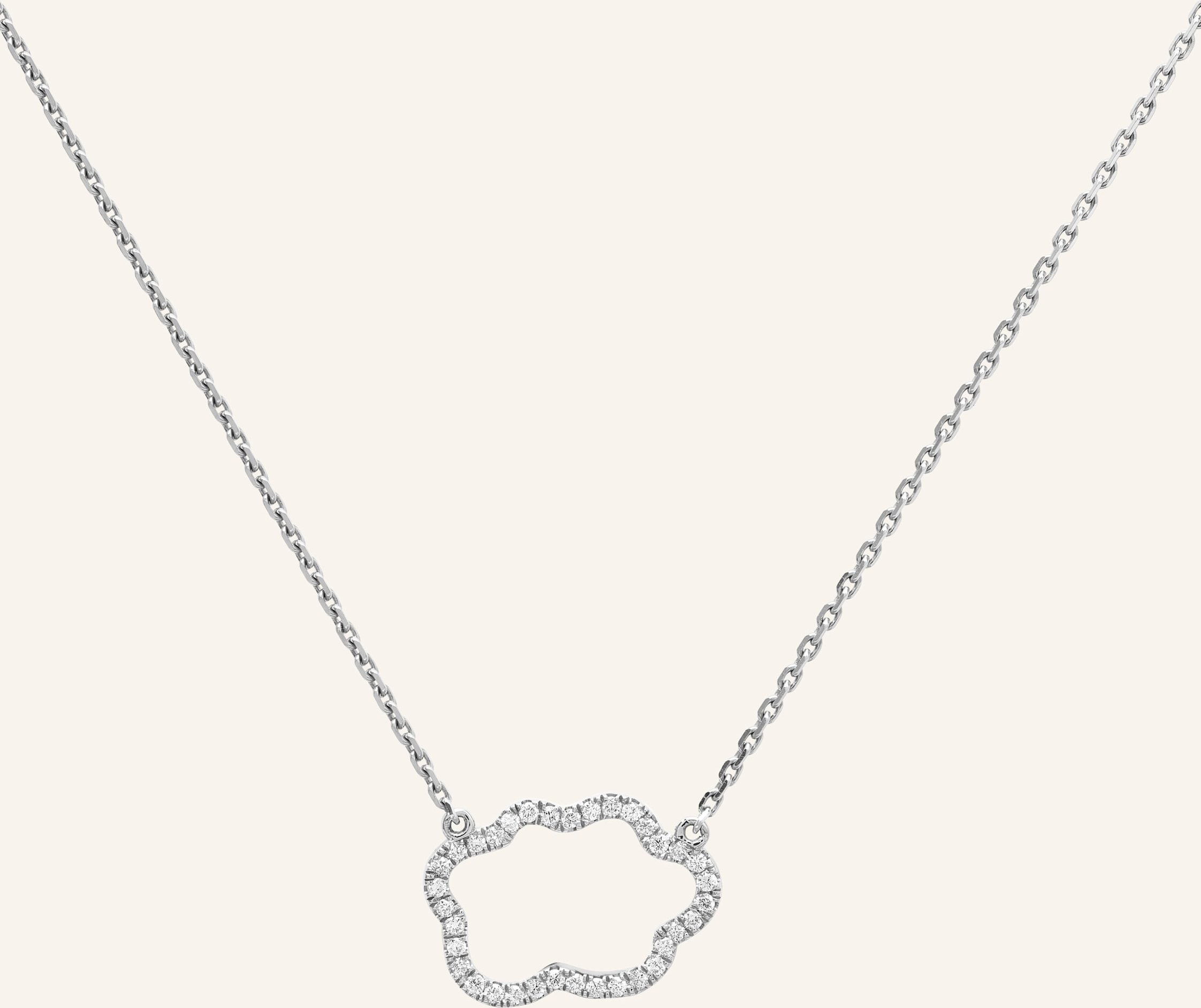 Vieri Kette Wolke Silhouette Brillanten silber