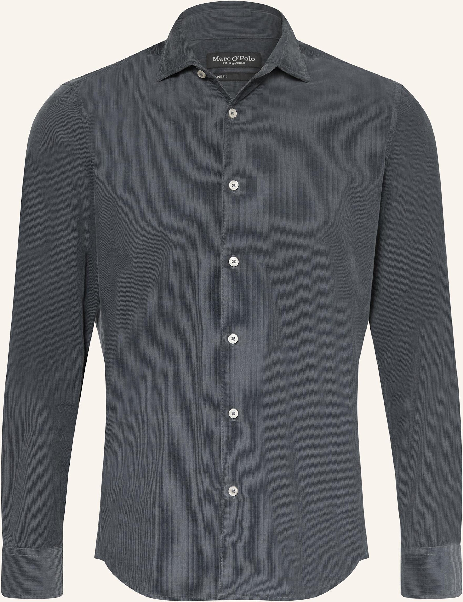 Marc O'polo Cordhemd Shaped Fit grau
