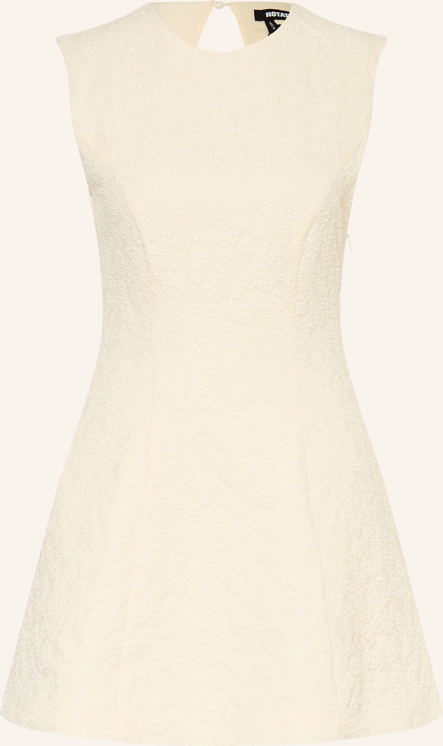 Rotate Jacquard-Kleid gelb