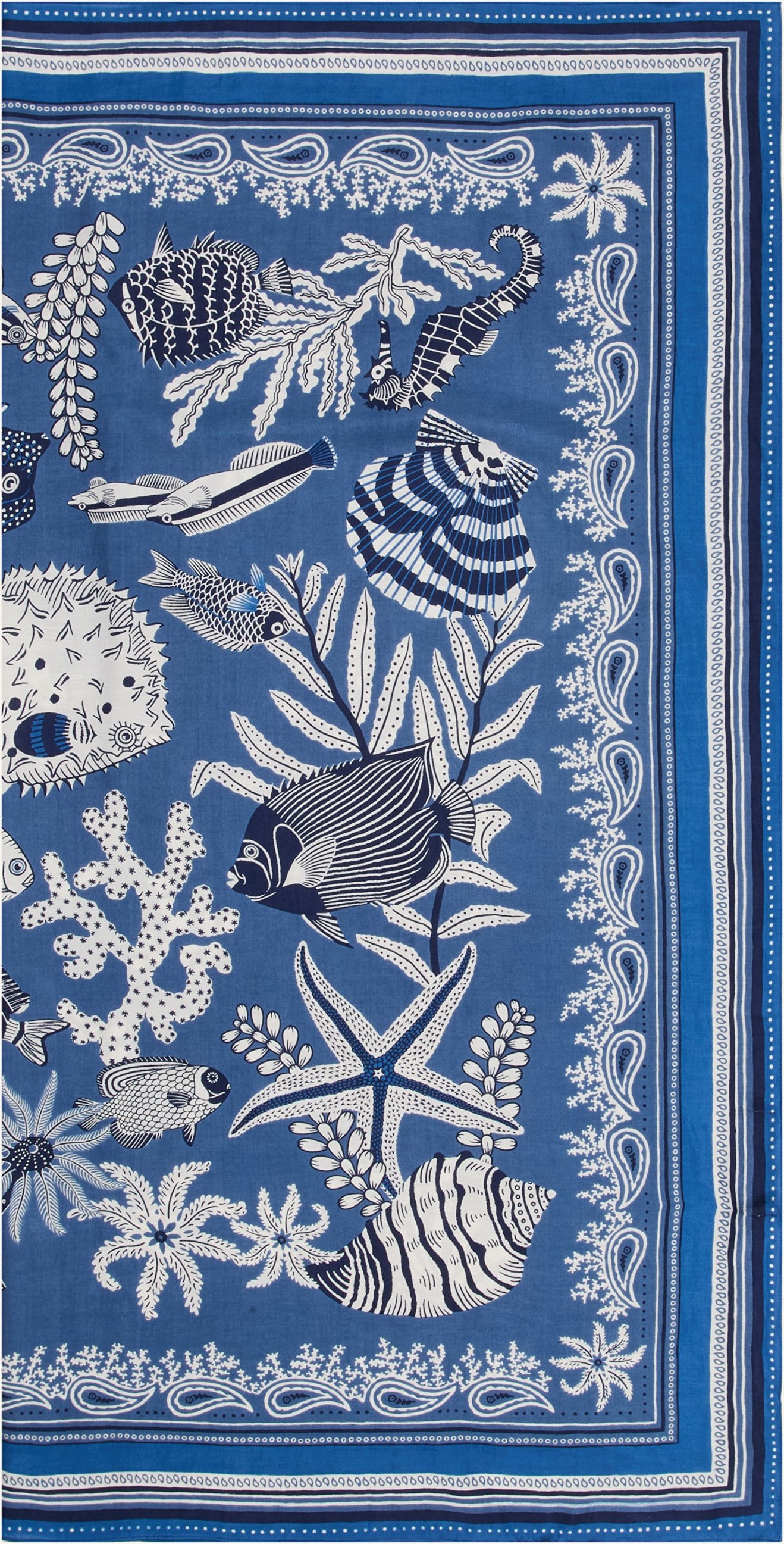 Inoui Editions Tuch Neptune Mit Seide blau