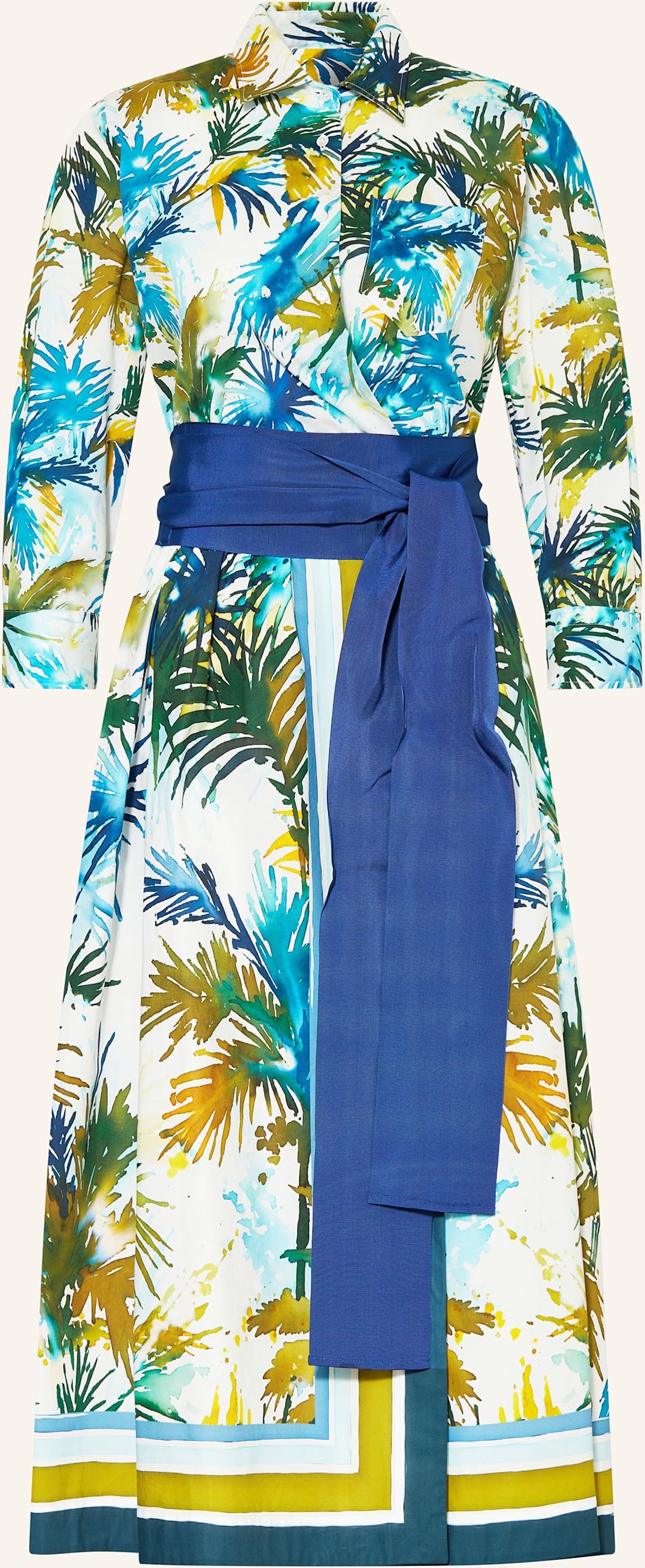 Sara Roka Hemdblusenkleid Mit 3/4-Arm weiss