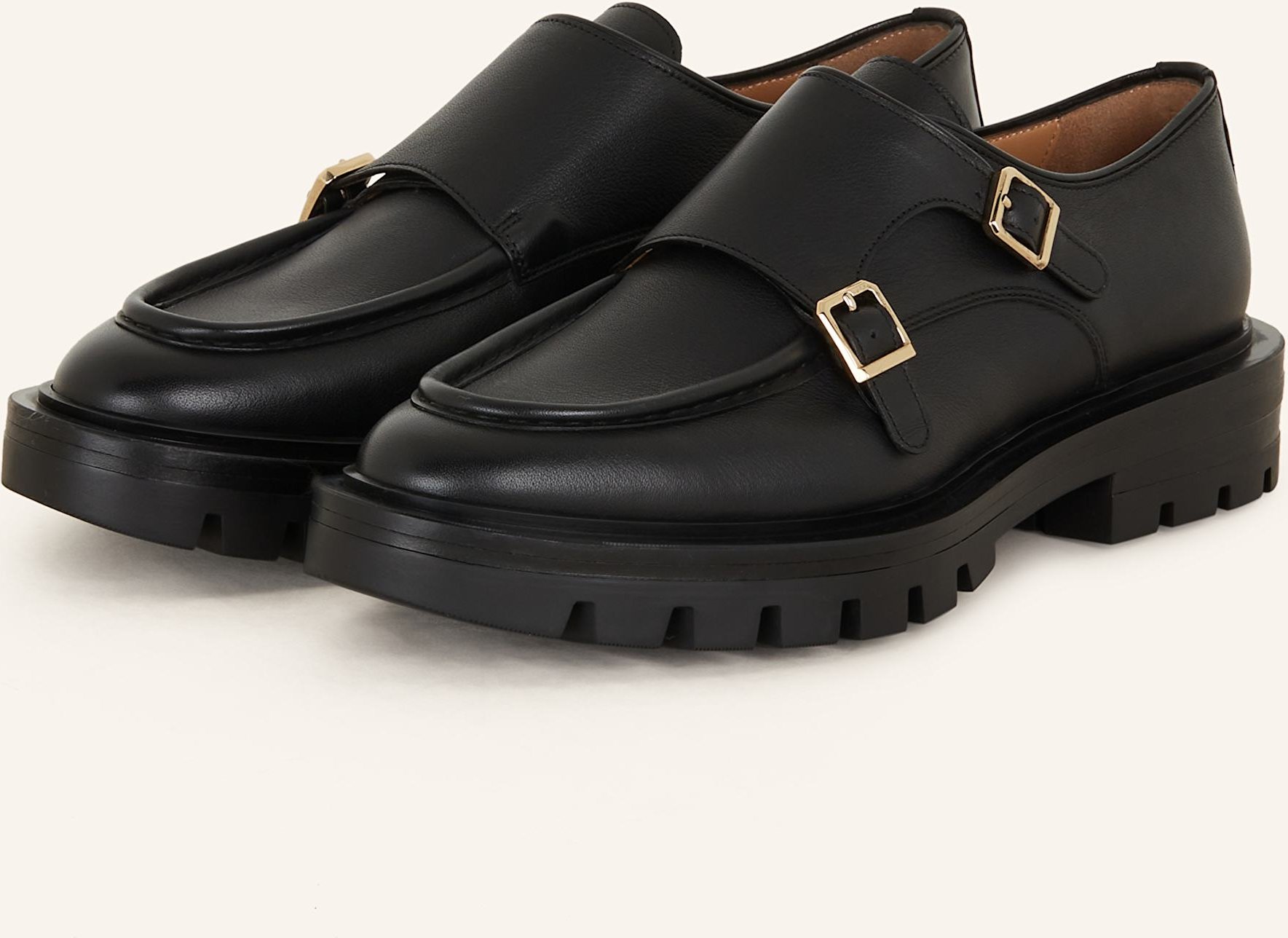 Thumbnail - Santoni Double-Monks Feint schwarz