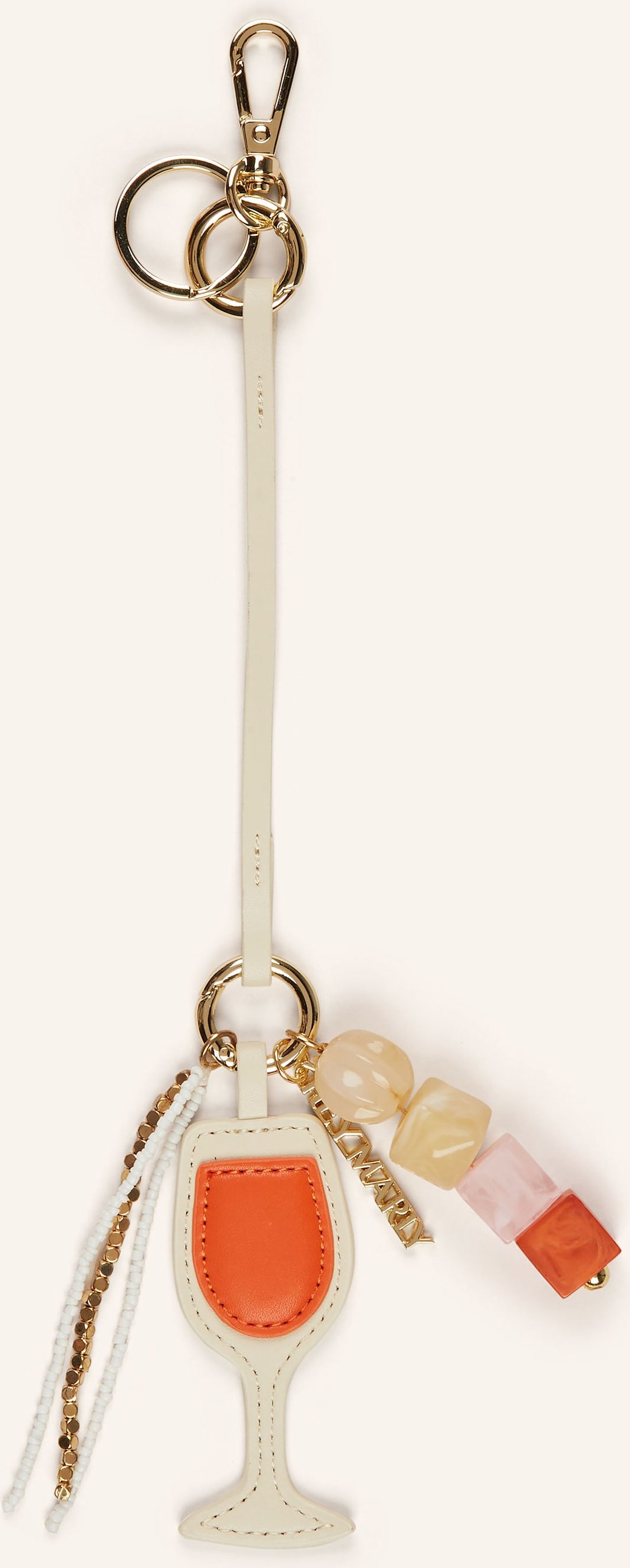 Hey Marly Taschenanhänger Wine Glass beige
