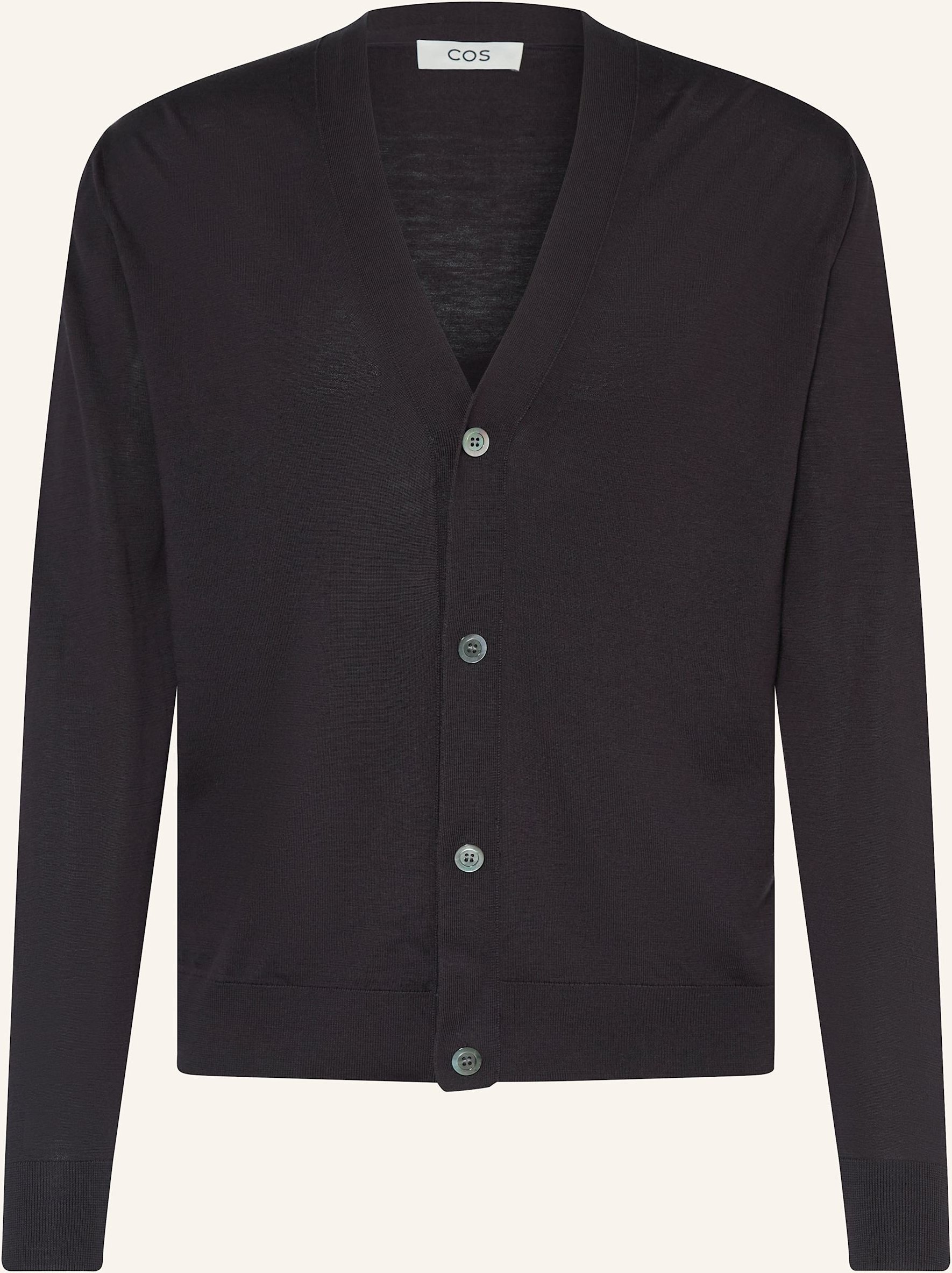 Cos Strickjacke Mit Seide braun