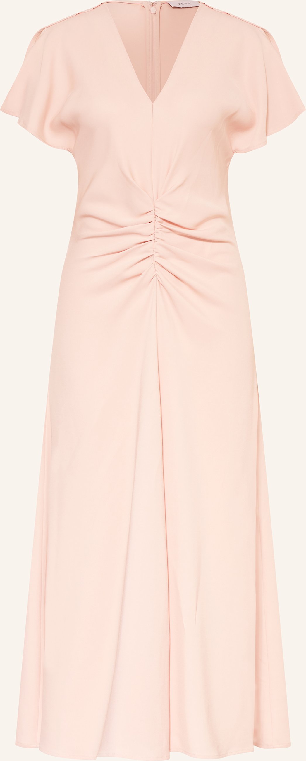 Reiss Kleid Rowe Mit Volants rosa
