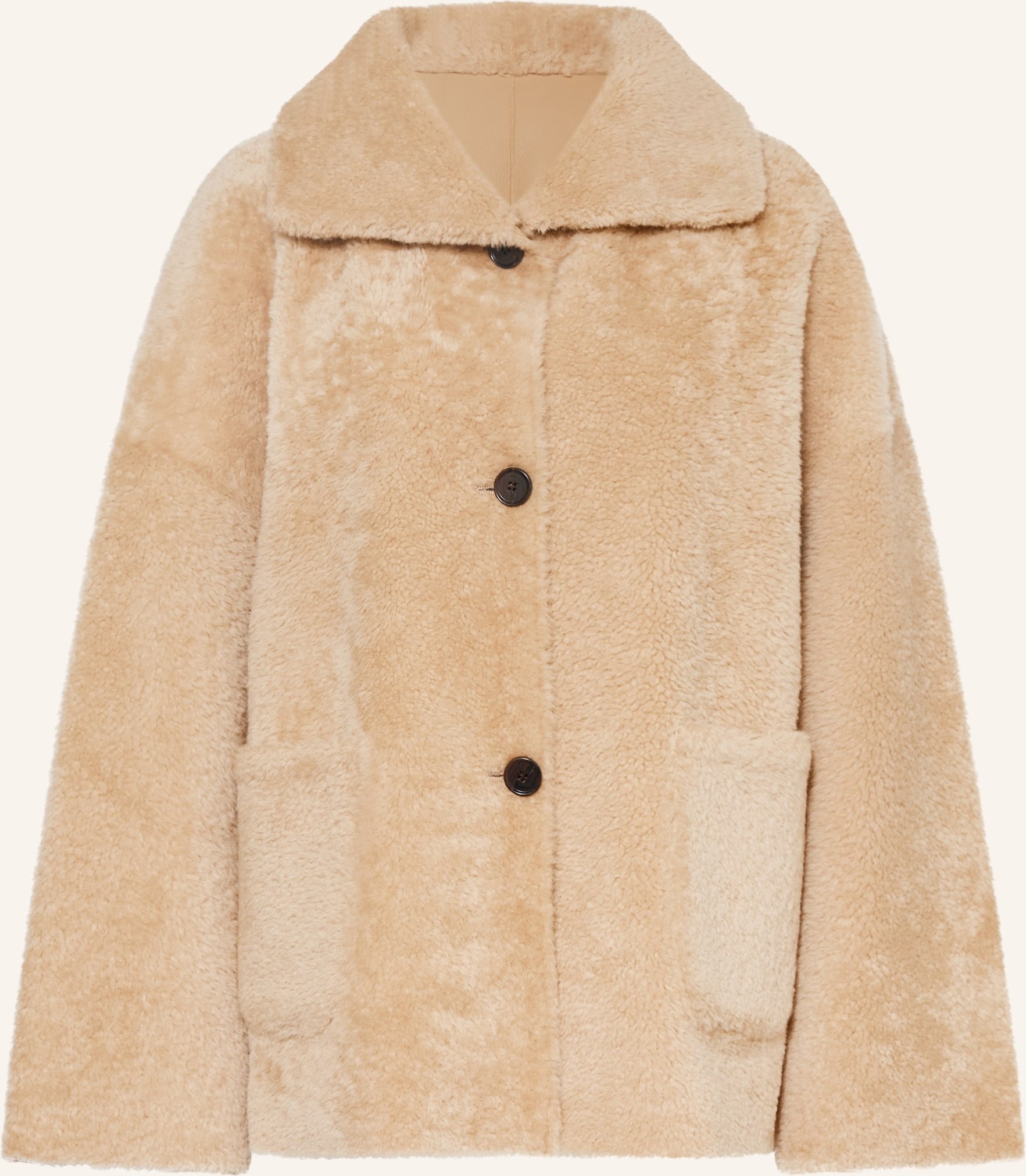 Arma Lederjacke Isabella Zum Wenden beige