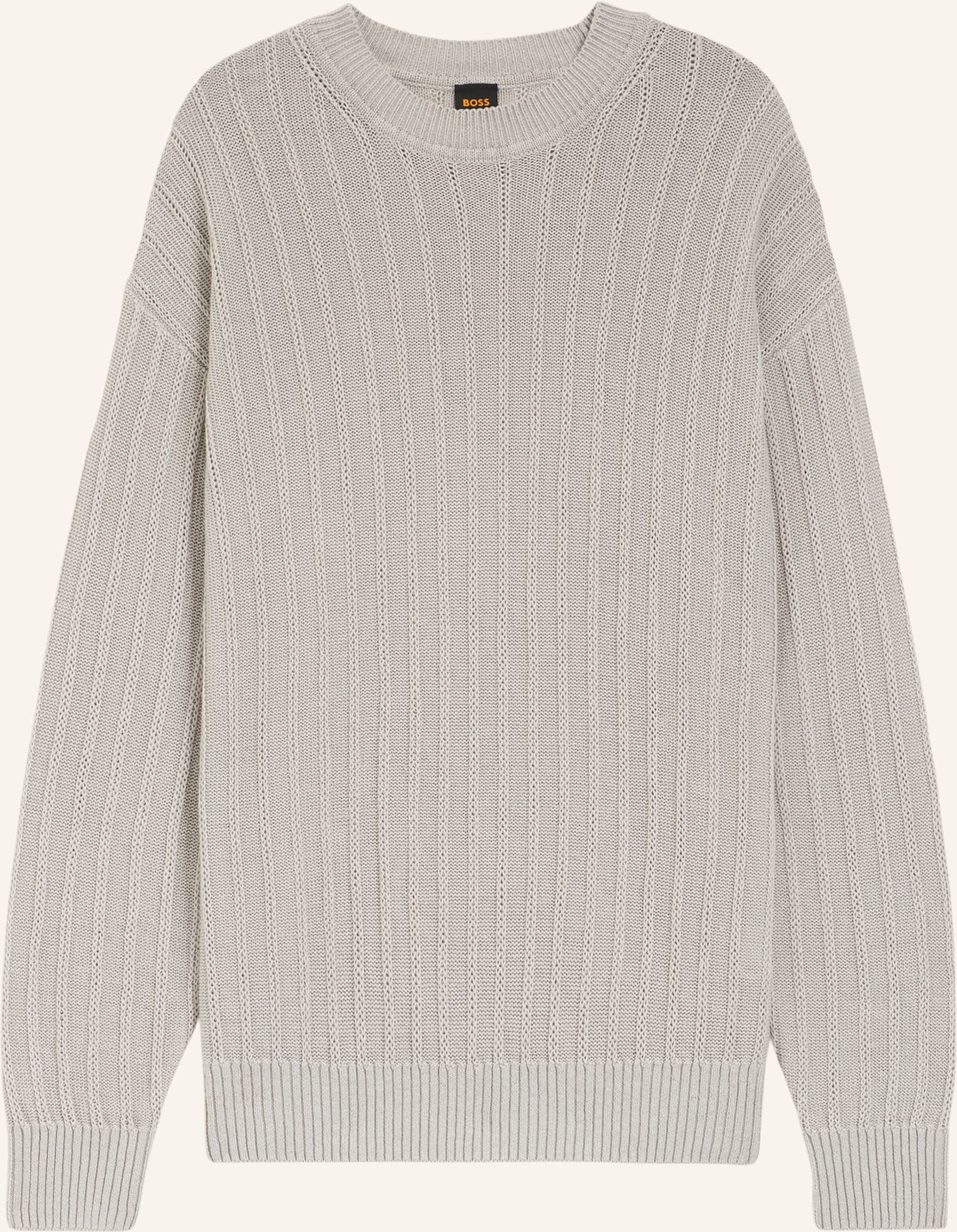 Boss Pullover Kawaii Relaxed Fit grau