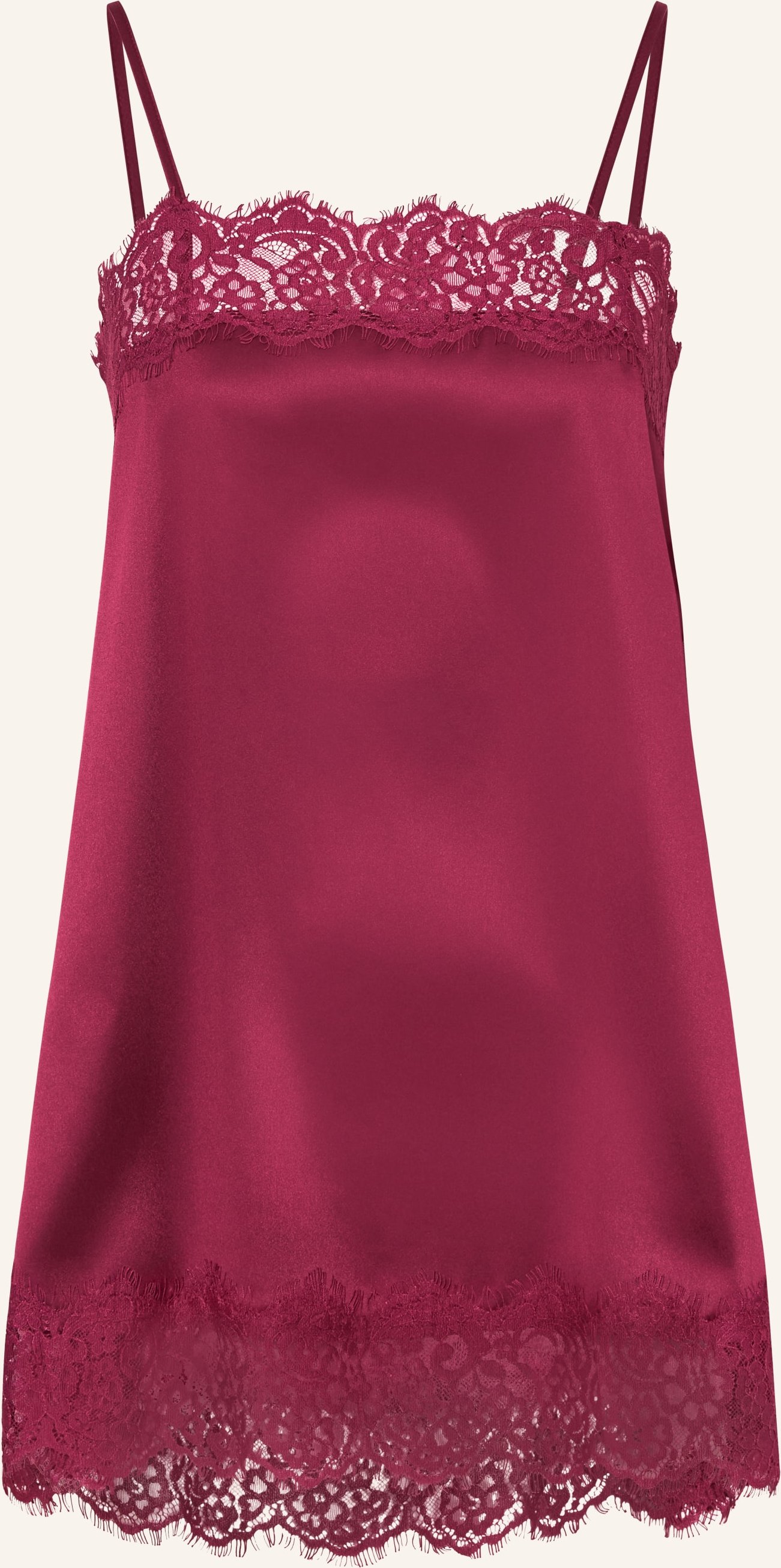 Darling Harbour Satintop Mit Spitze rot