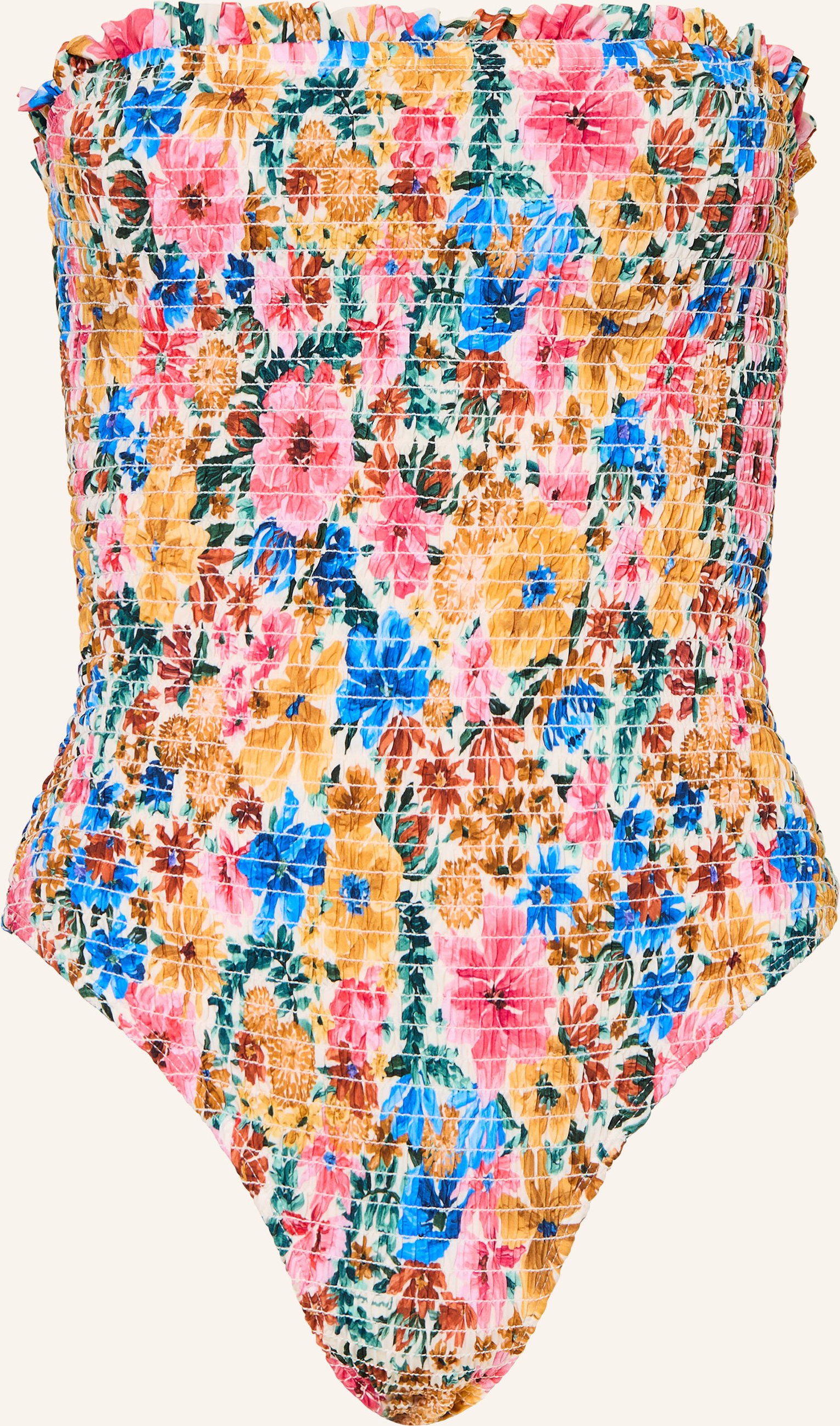 Farm Rio Bandeau-Badeanzug Floraline rosa