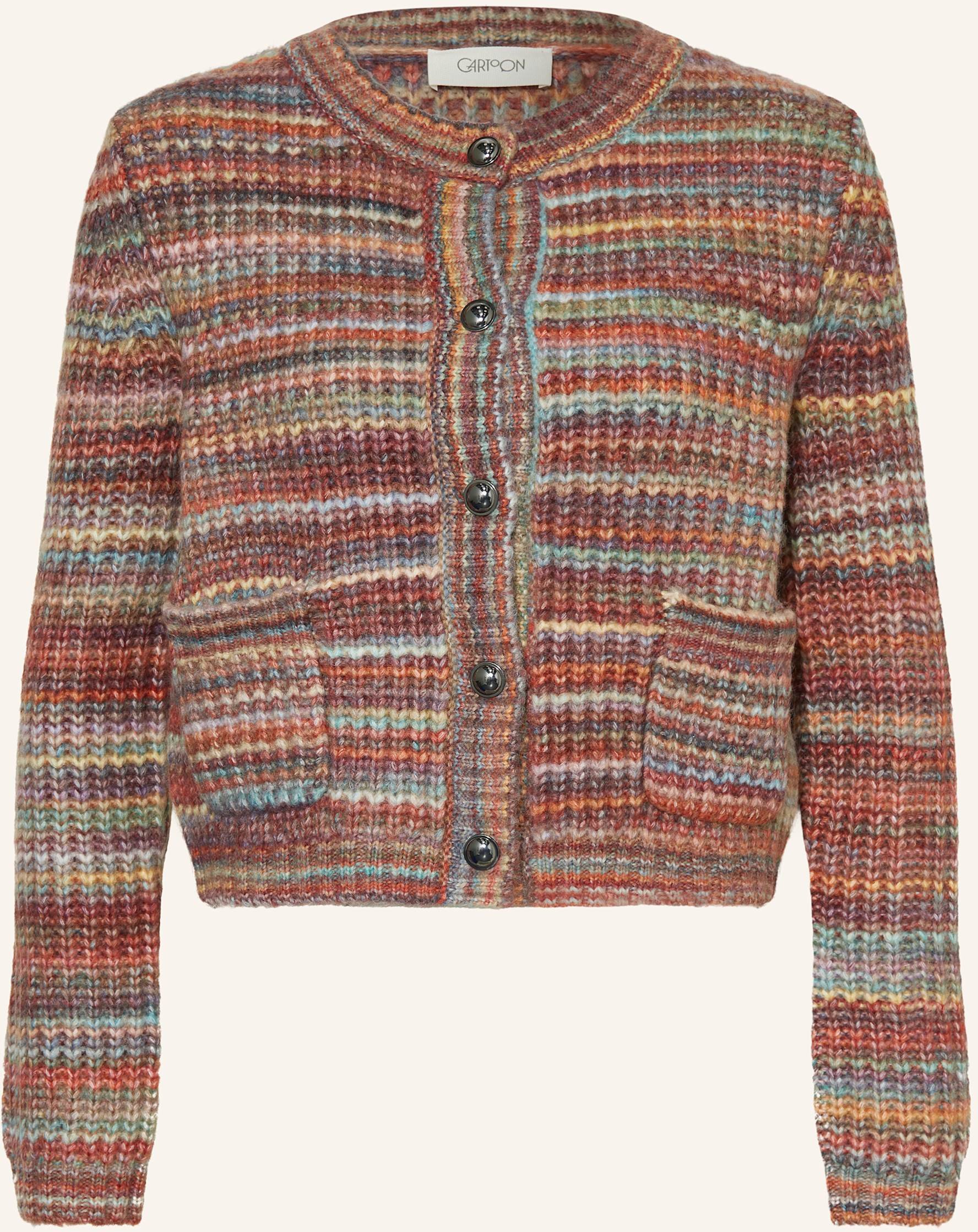 Cartoon Strickjacke pink