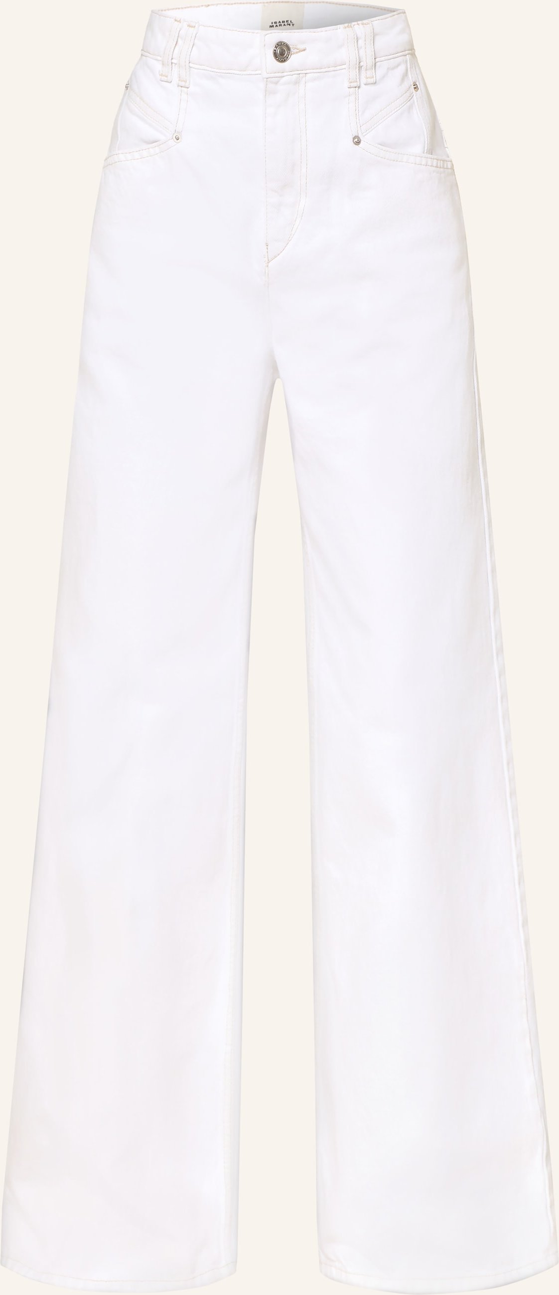 Marant Étoile Wide Leg Jeans Lemony weiss