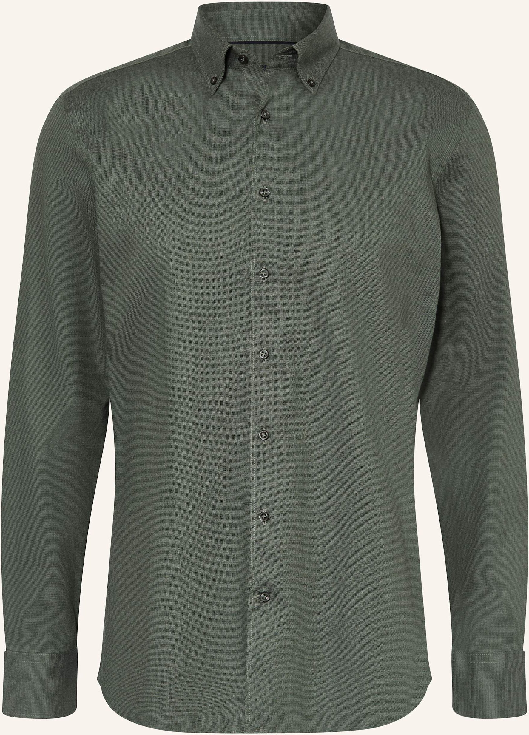 Strokesman's Flanellhemd Regular Fit gruen