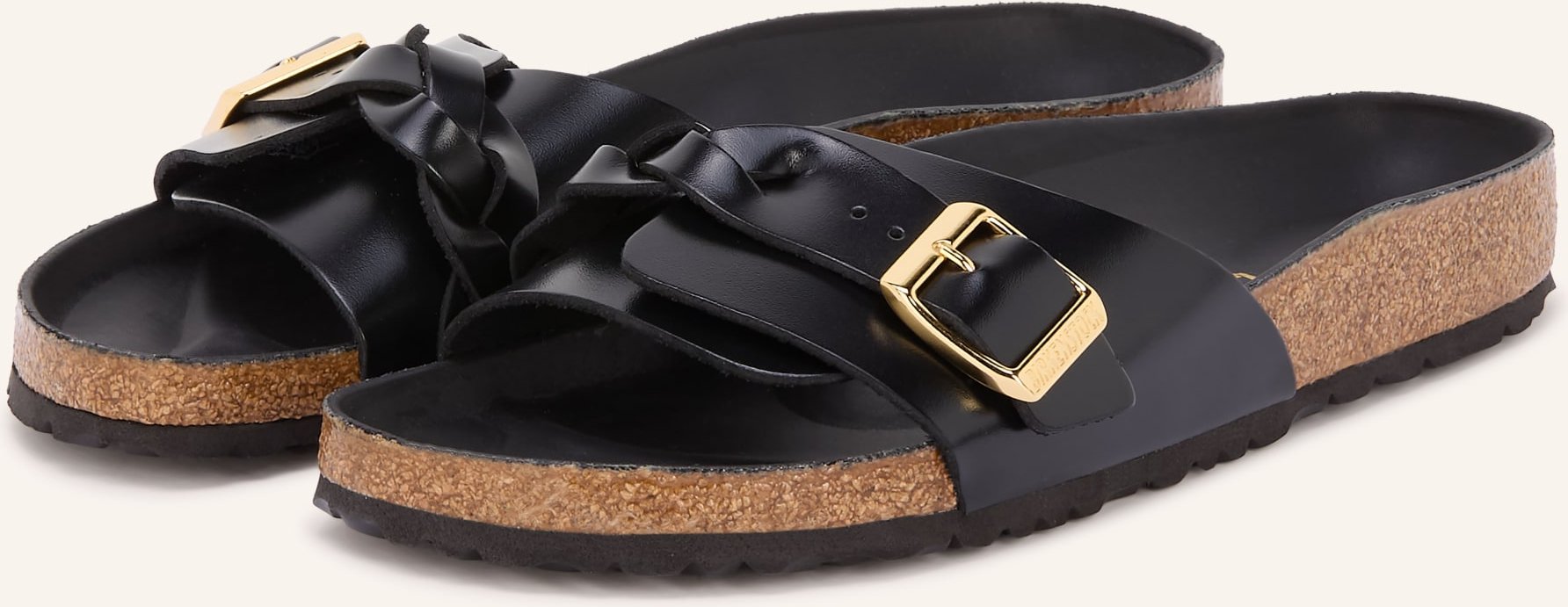 Birkenstock Pantoletten Oita Braided schwarz