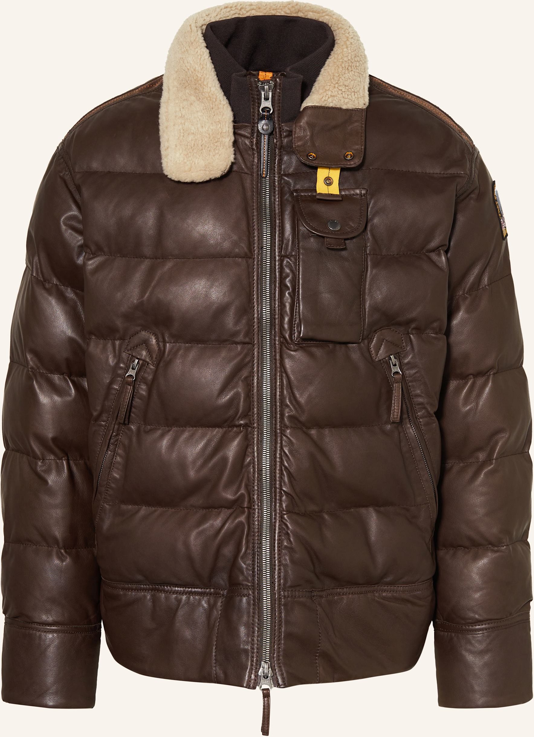 Thumbnail - Parajumpers Lederjacke Gian braun