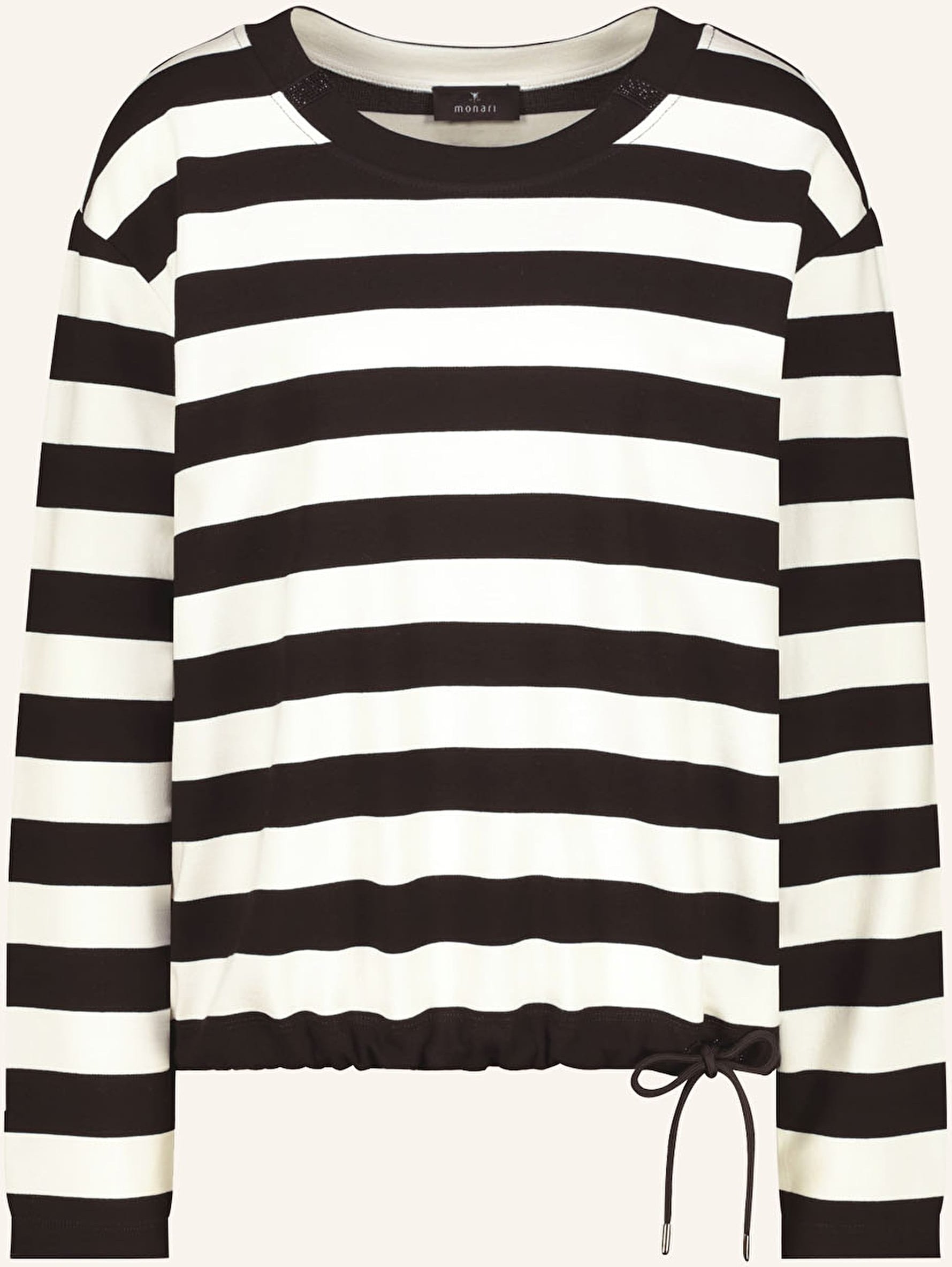 Monari Sweatshirt Mit Schmucksteinen schwarz