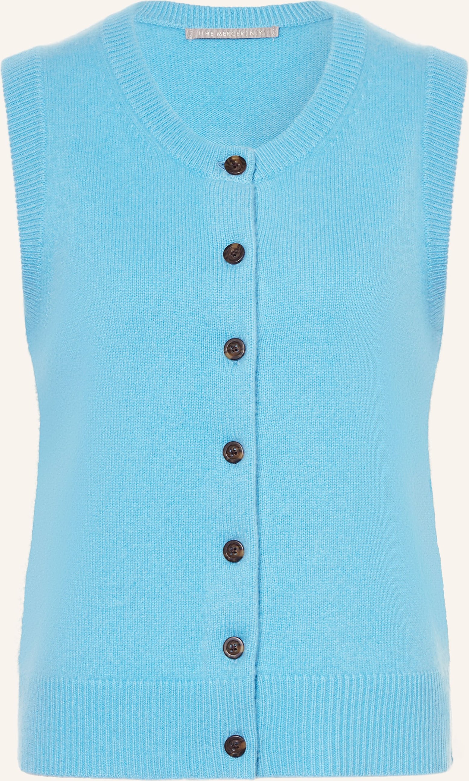 (The Mercer) N.Y. Strickweste Aus Cashmere blau