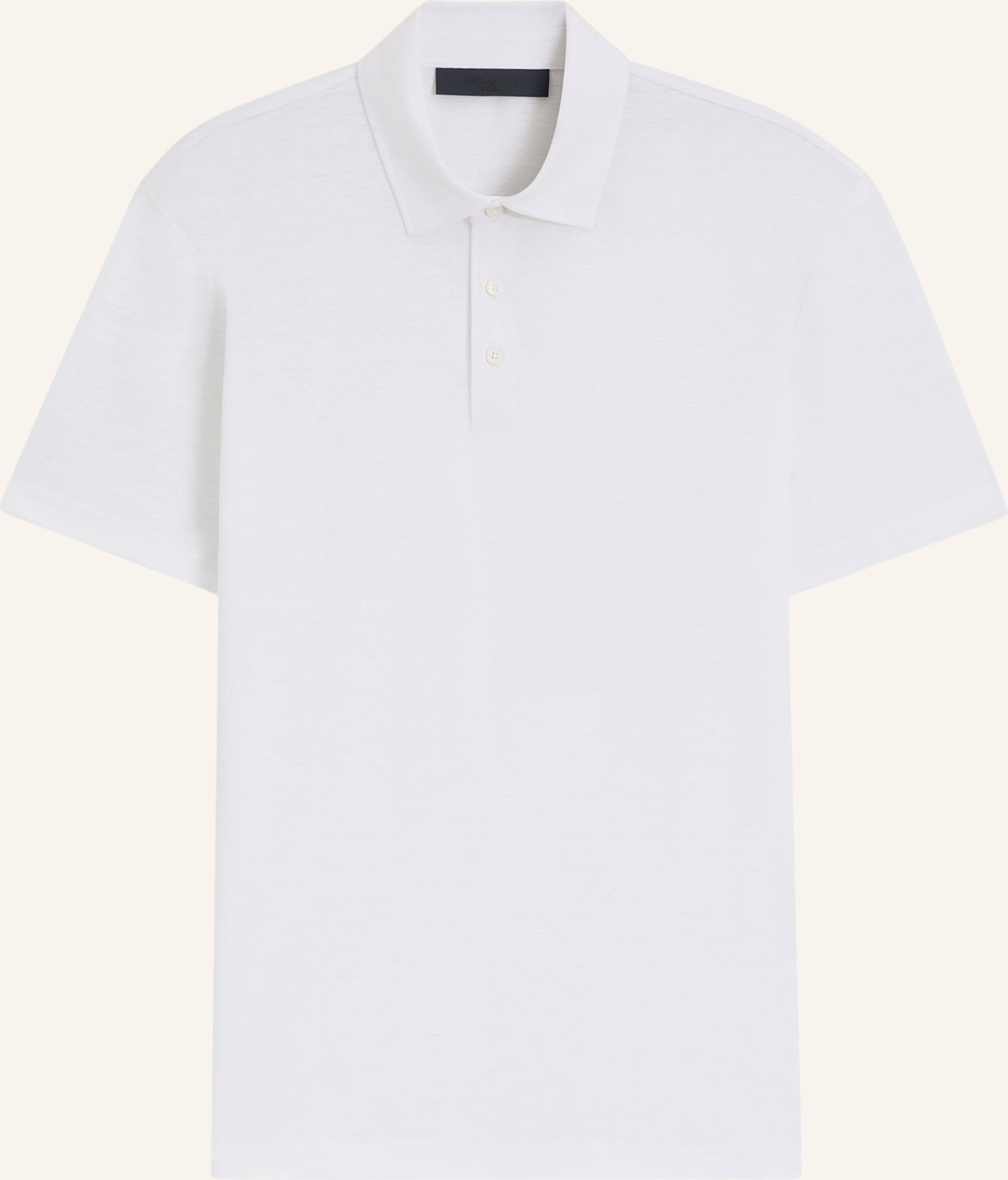 Boss Strick-Poloshirt Parris Aus Leinen weiss