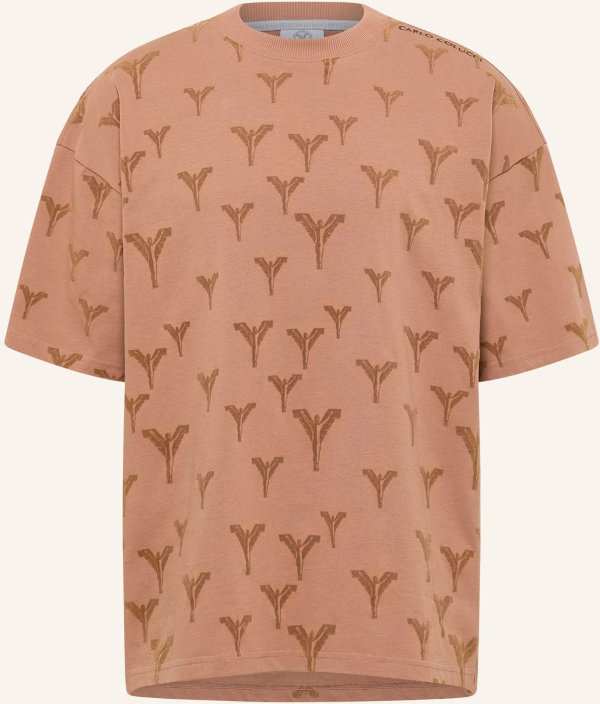 Carlo Colucci Logo T-Shirt - Clean Capsule Fasan braun