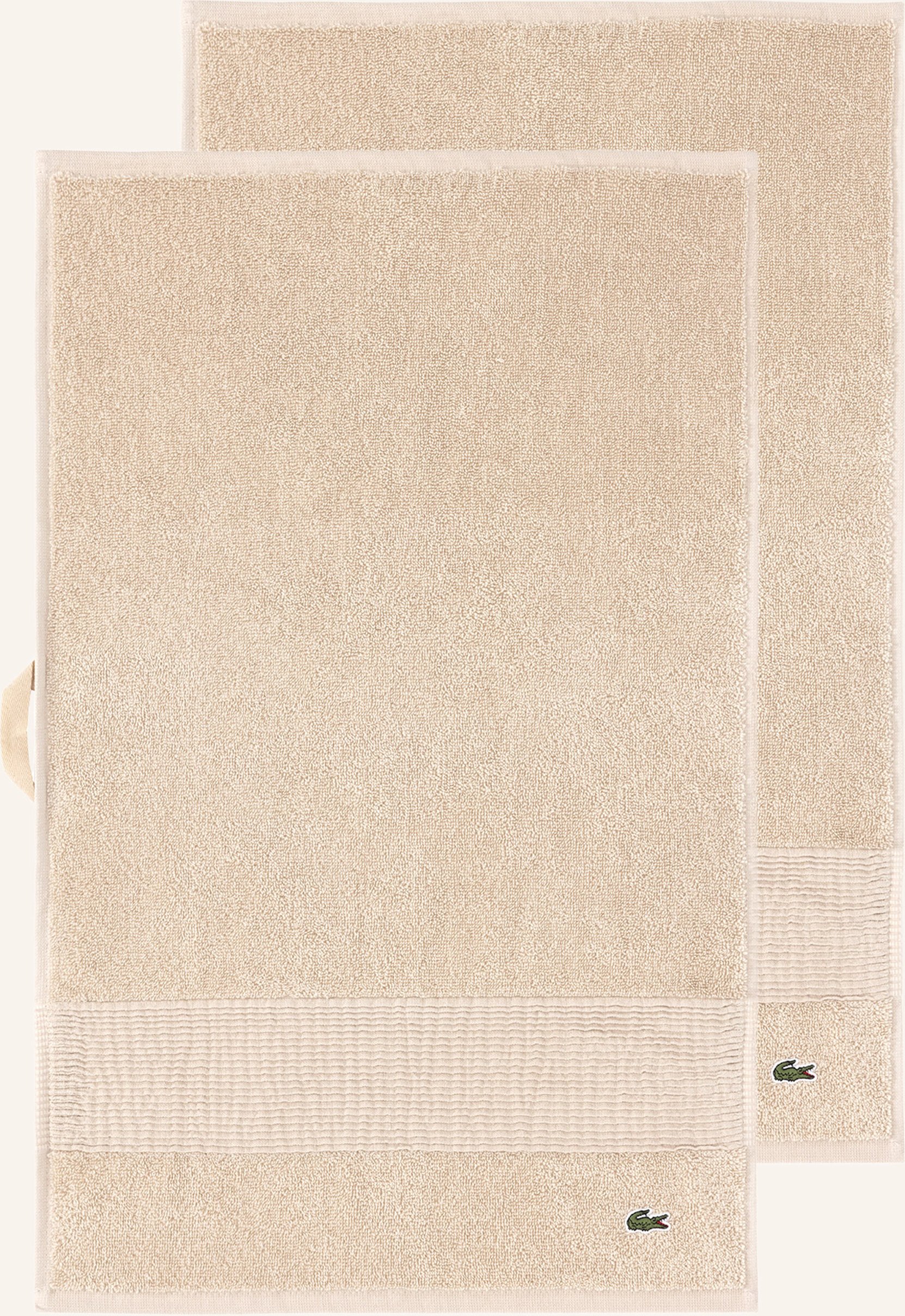 Lacoste Gästetuch 2er Set Llecroco beige