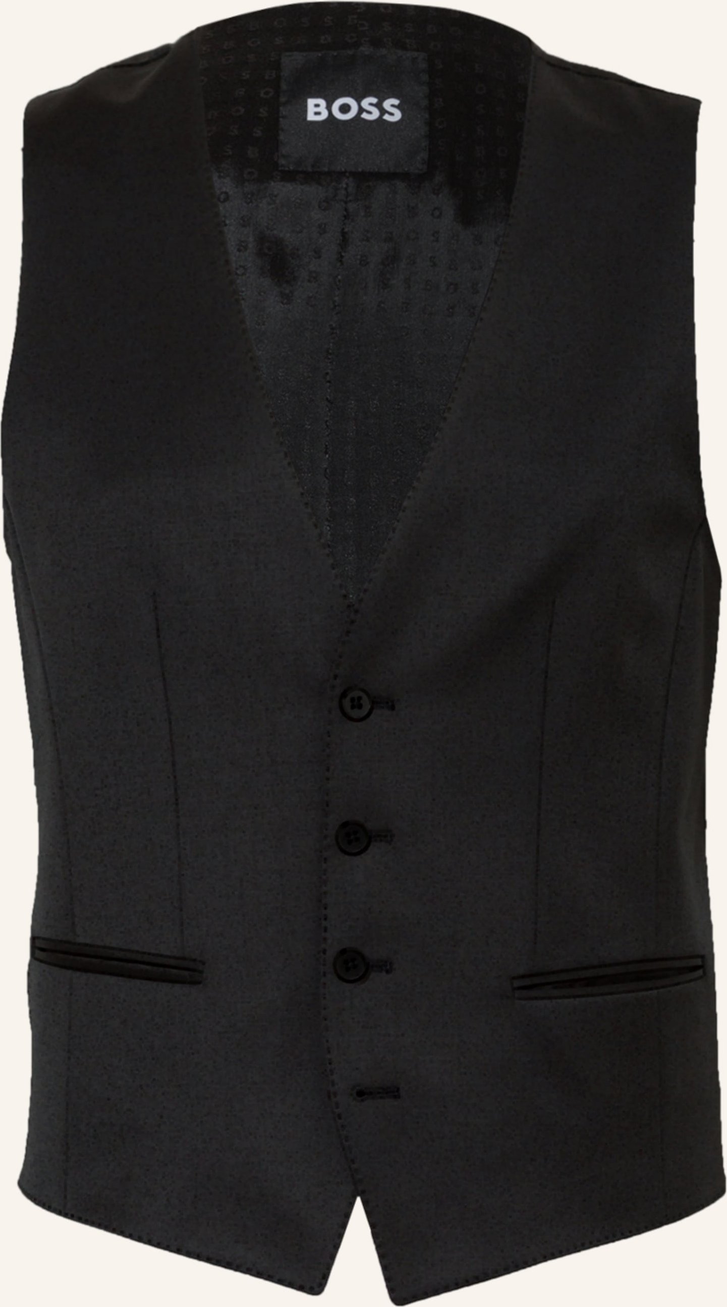 Thumbnail - Boss Anzugweste Huge Slim Fit schwarz