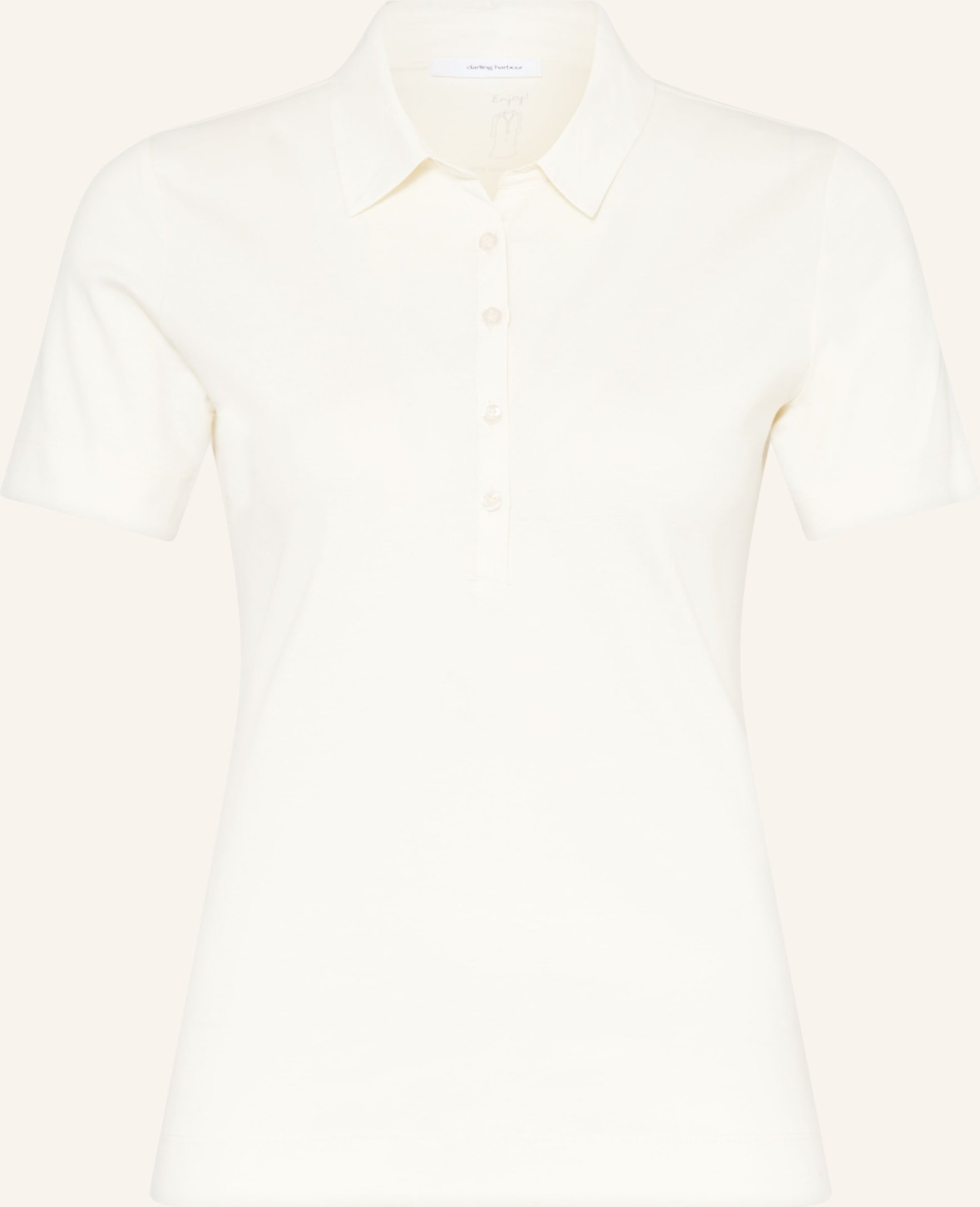 Darling Harbour Jersey-Poloshirt weiss