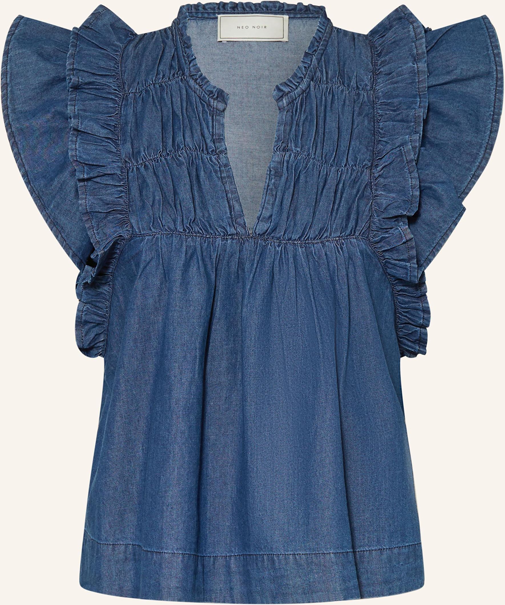 Neo Noir Blusentop Jayla In Jeansoptik blau