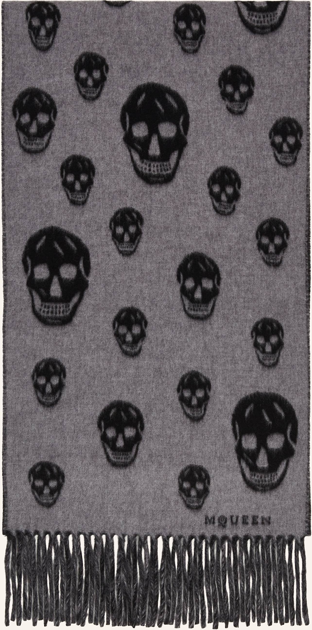 Thumbnail - Mcqueen Schal Mit Cashmere grau