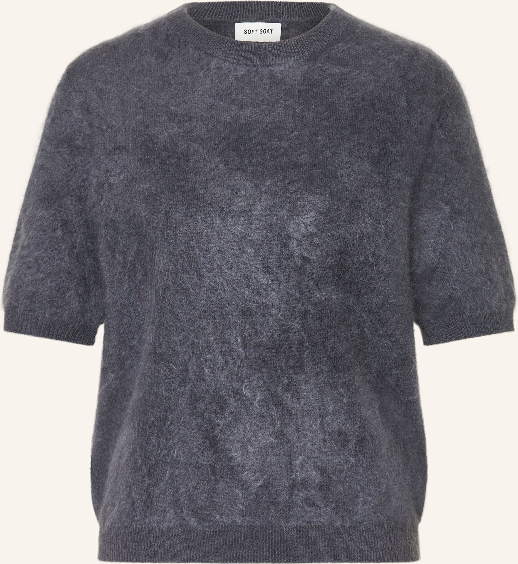 Soft Goat Strickshirt Aus Cashmere grau