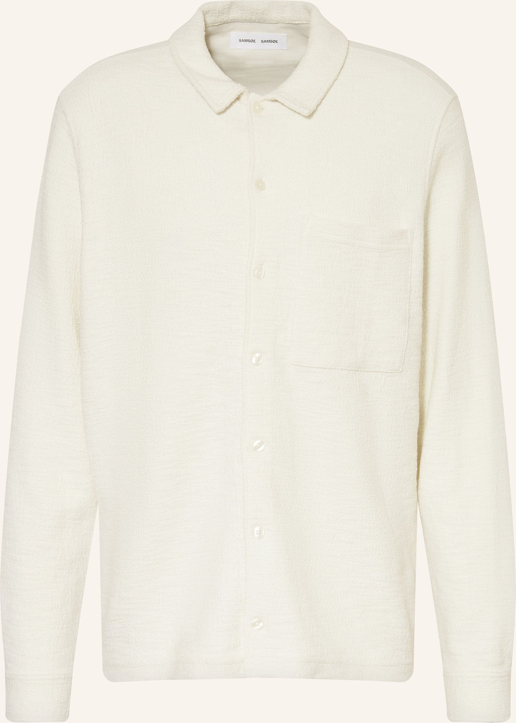 Samsøe Samsøe Bouclé-Overshirt Sakore weiss
