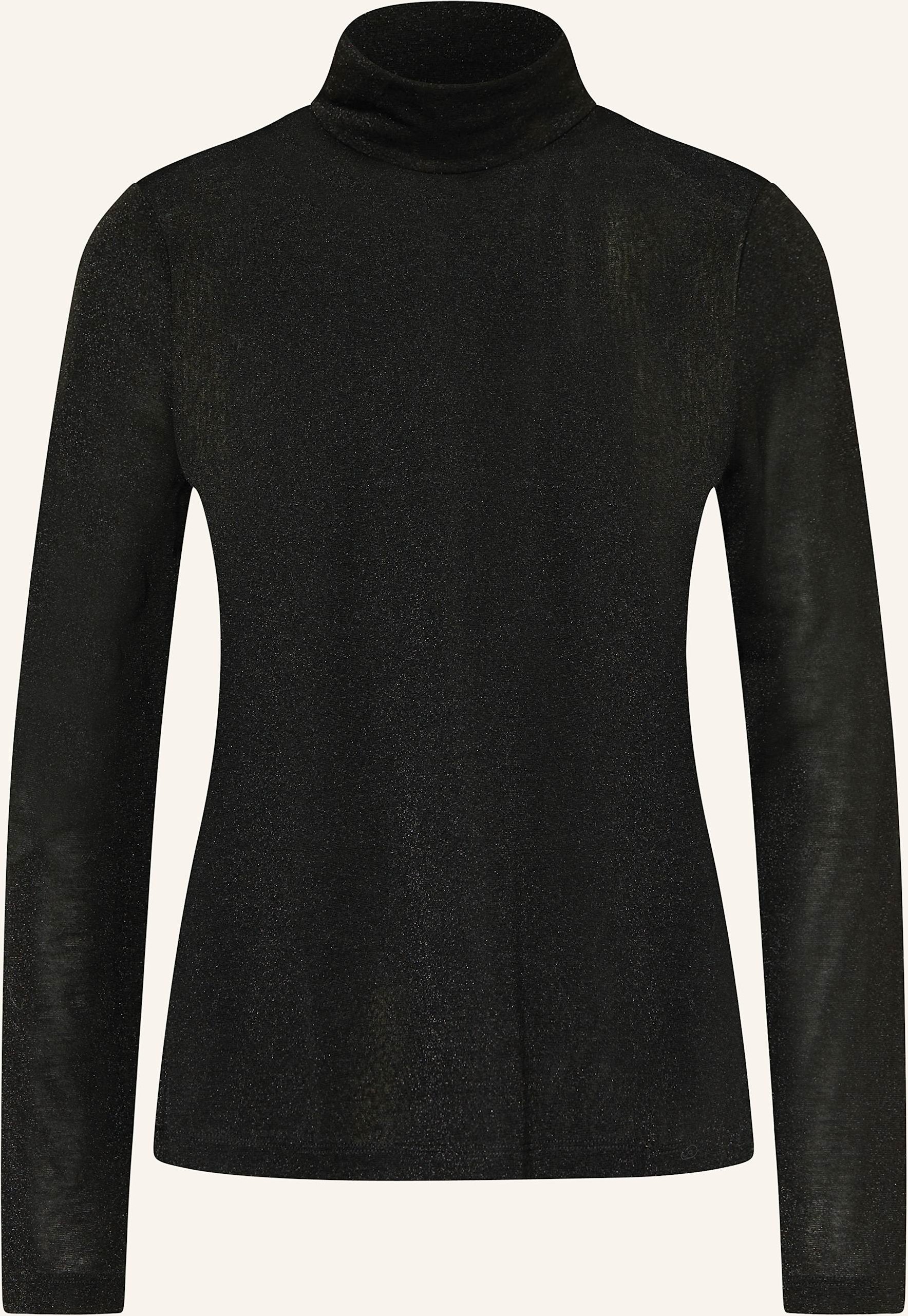 Thumbnail - Drykorn Rollkragenshirt Zerafne Mit Glitzergarn schwarz