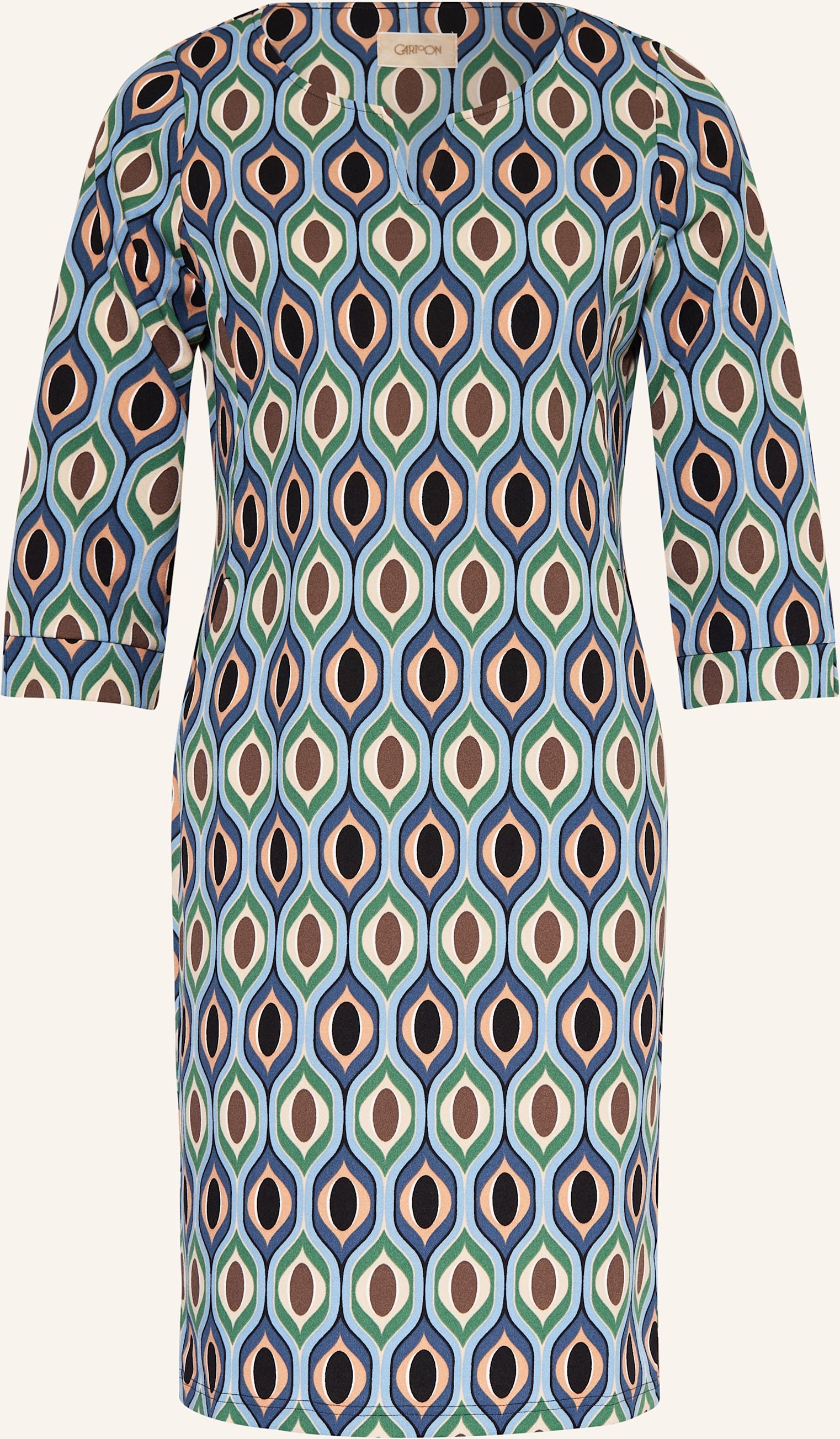 Cartoon Jerseykleid blau