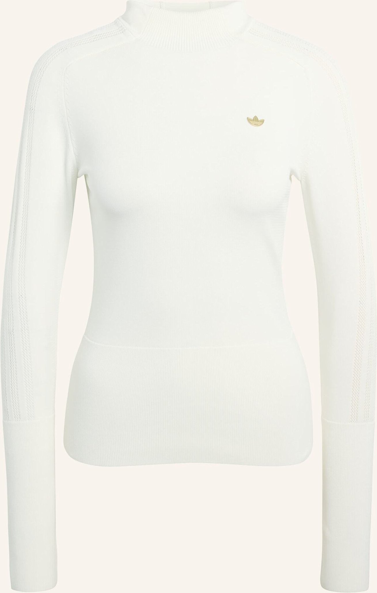 Adidas Originals Knitted Hooded Long Sleeve Pullover weiss