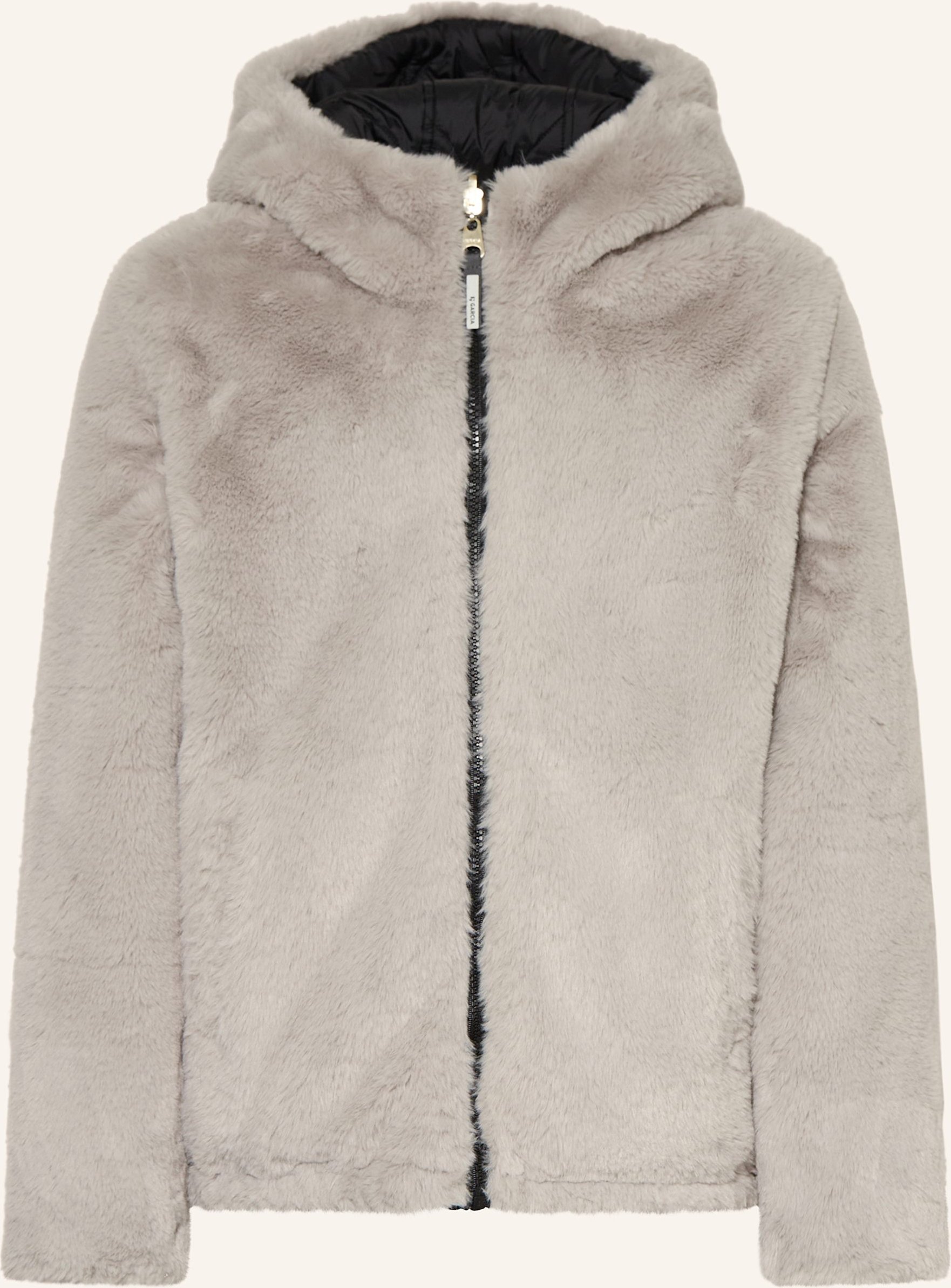 Garcia Kunstpelz-Jacke Zum Wenden grau
