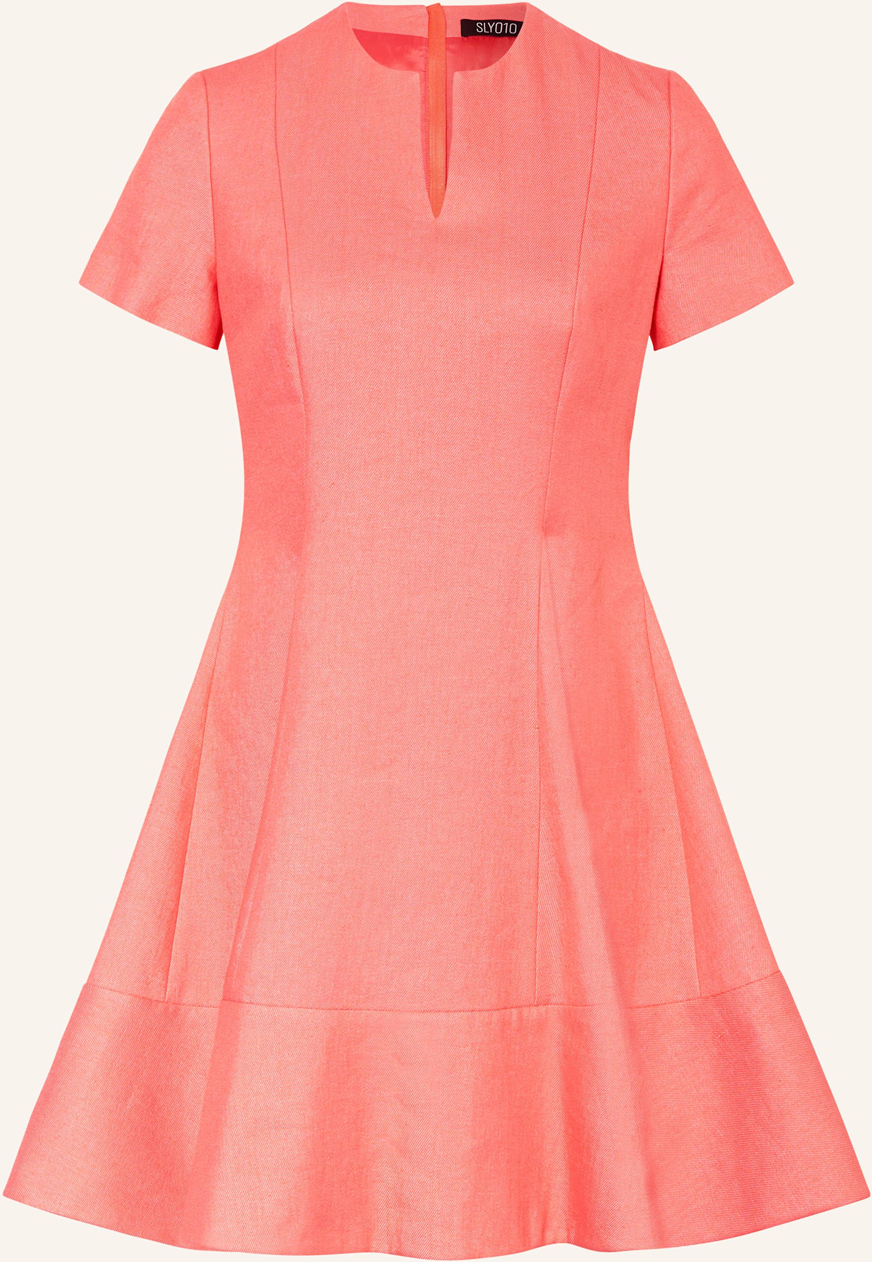 Sly 010 Kleid Tracy Mit Leinen pink