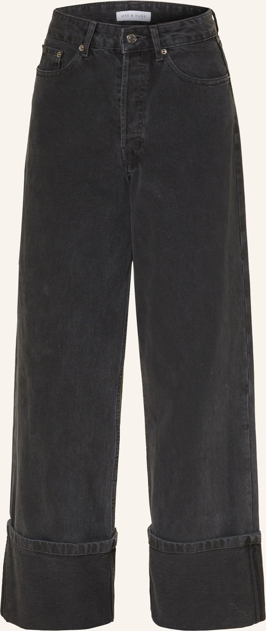 Thumbnail - Mrs & Hugs Straight Leg Jeans schwarz