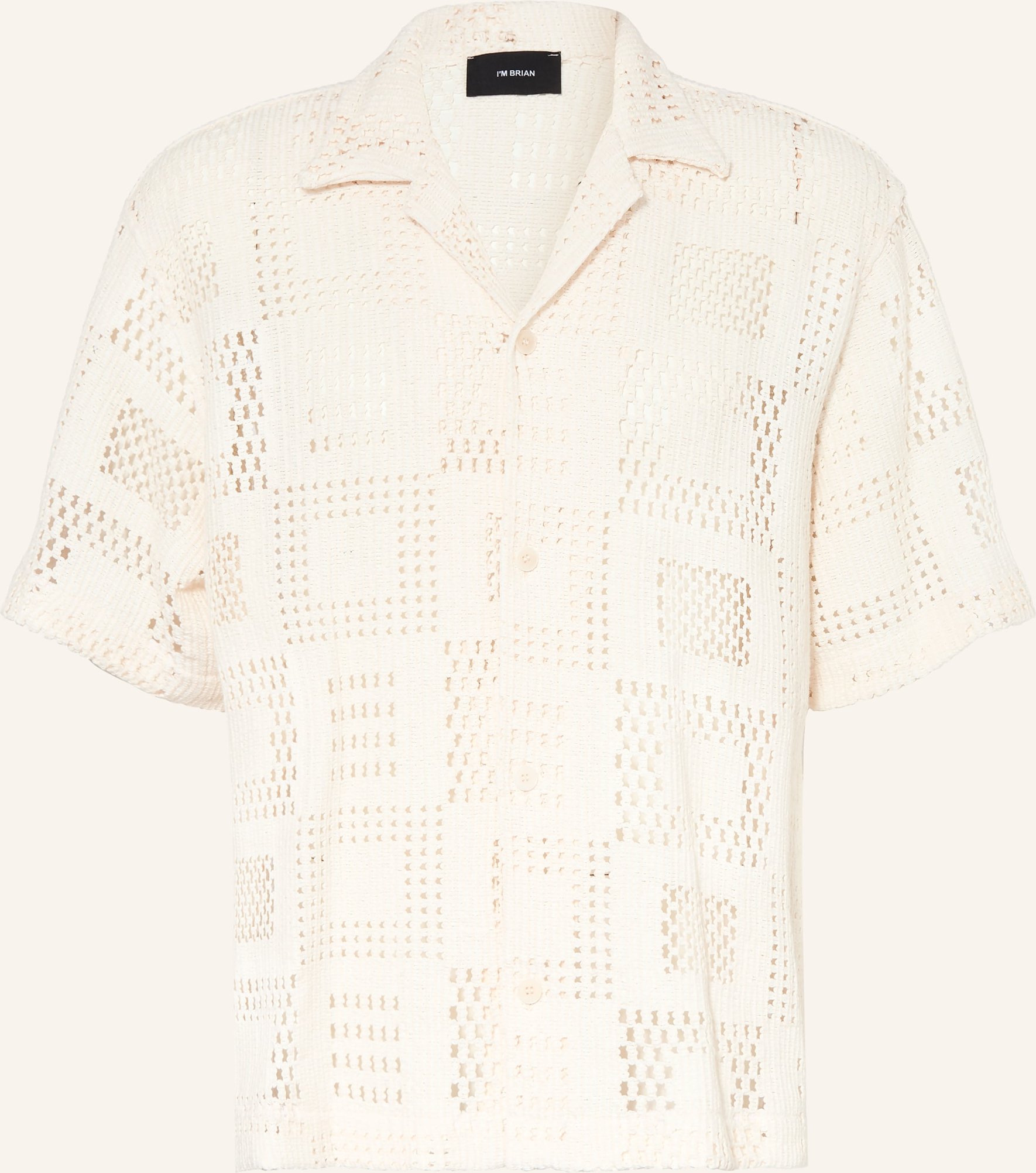 I'm Brian Strickhemd Comfort Fit weiss