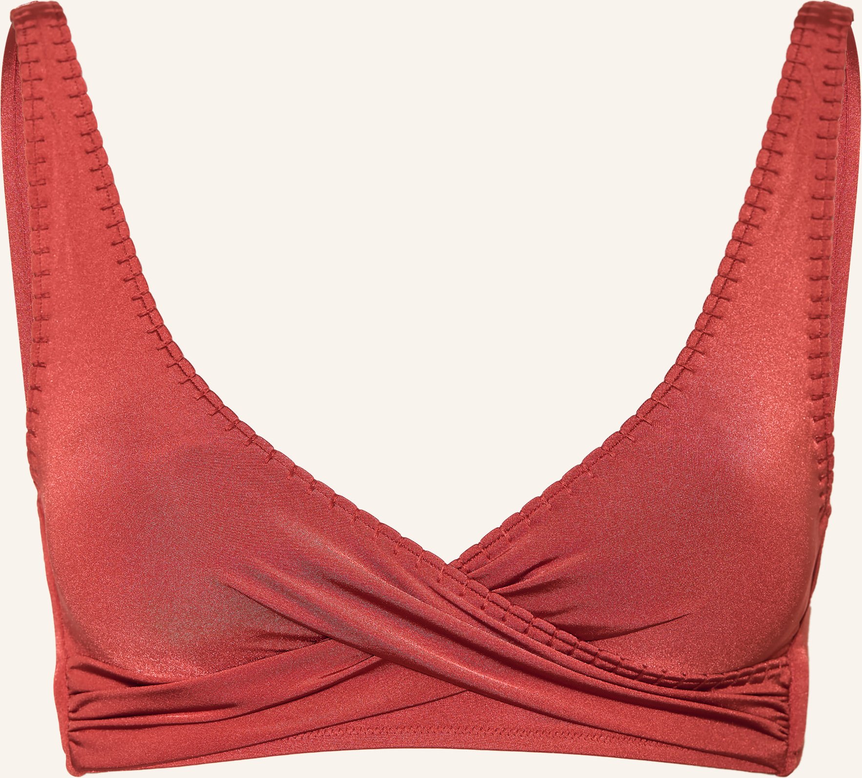 Watercult Bustier-Bikini-Top Crafted Essentials In Wickeloptik rot