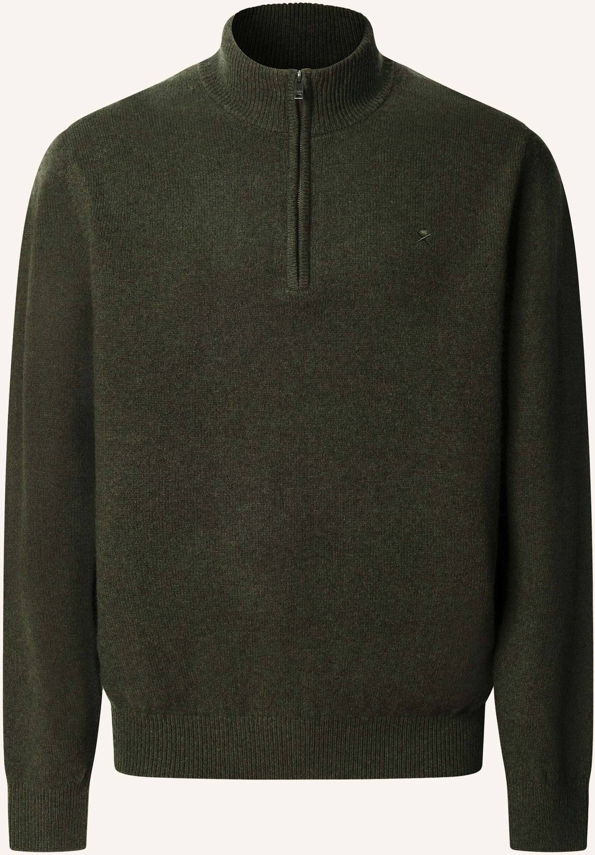 Hackett London Pullover Lambswool Hzip gruen