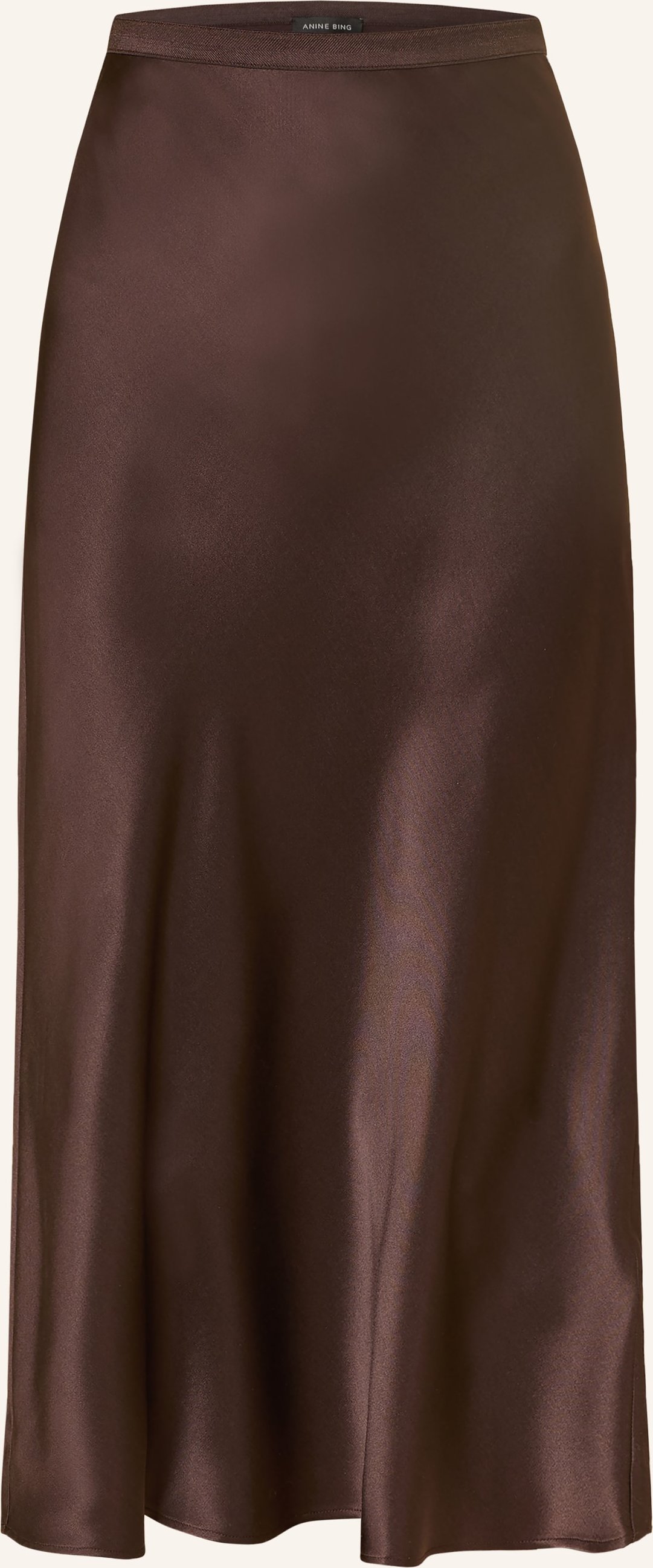 Anine Bing Satinrock Bar Aus Seide braun