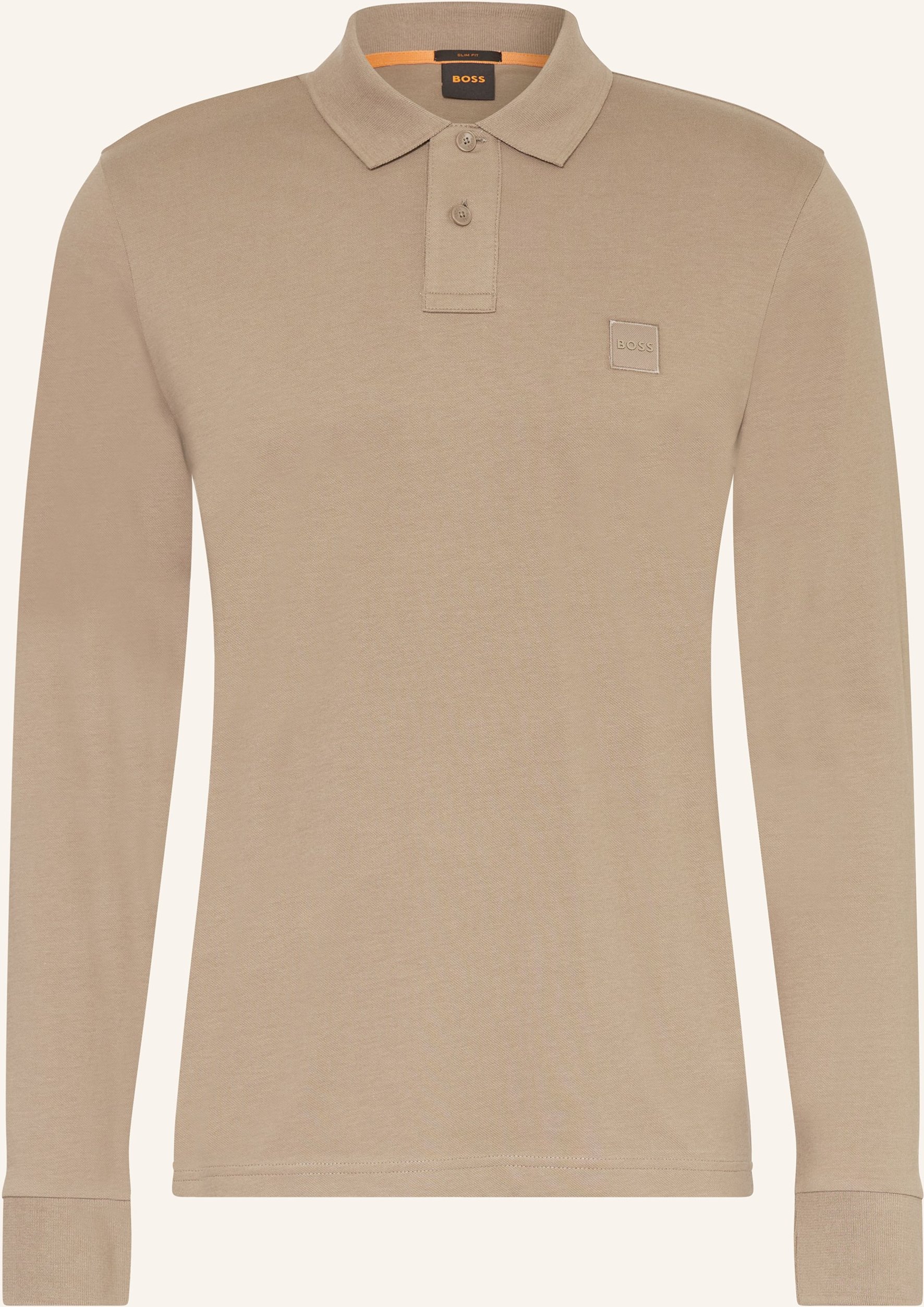Boss Piqué-Poloshirt Passerby Slim Fit braun