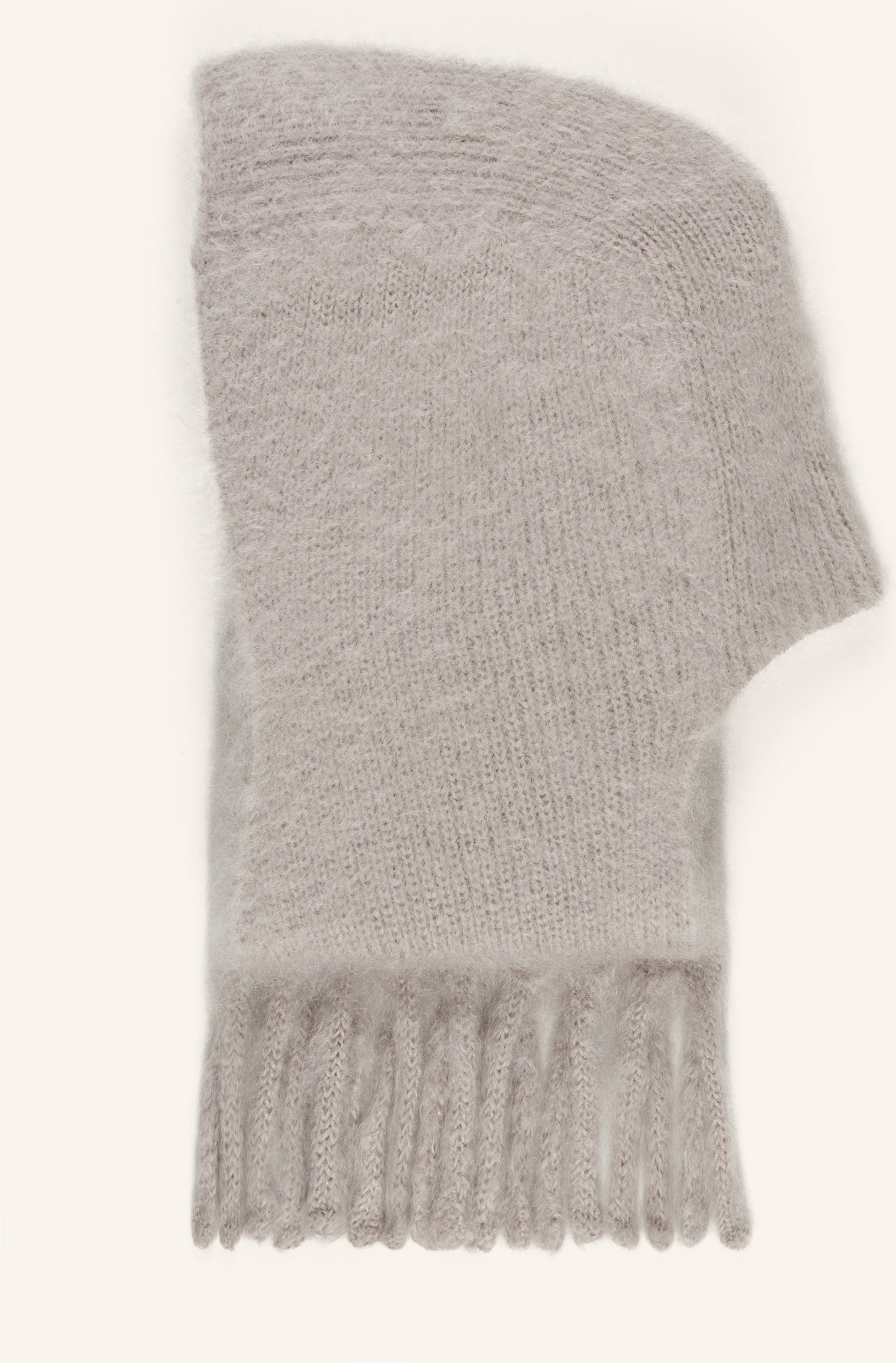 Acne Studios Mohair-Schal Mit Kapuze grau