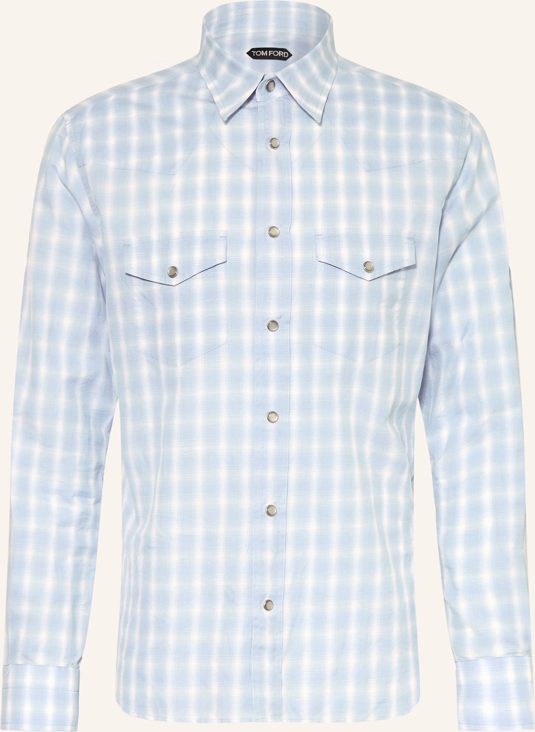 Tom Ford Hemd Regular Fit blau