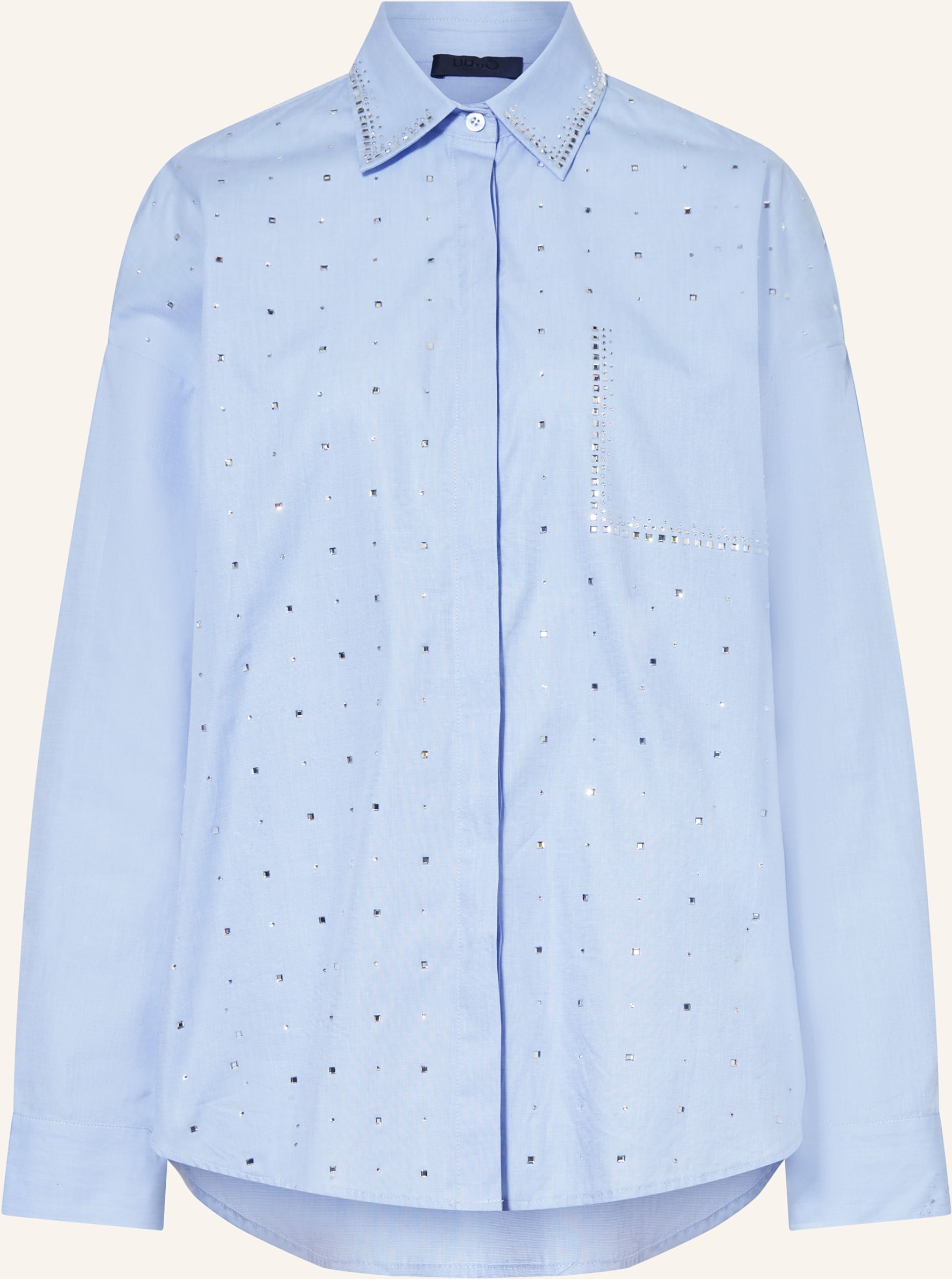 Liu Jo Hemdbluse Mit Schmucksteinen blau