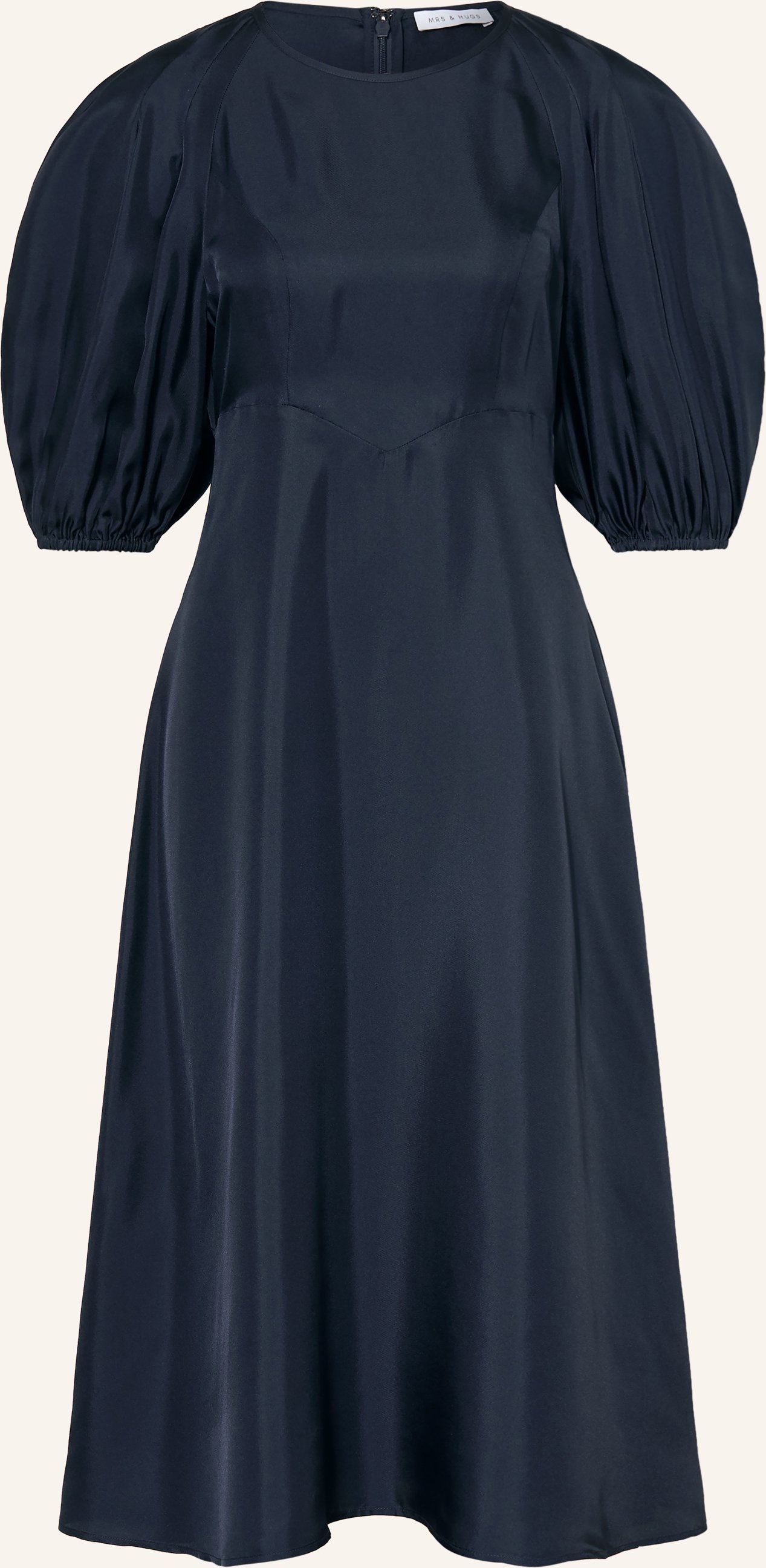 Mrs & Hugs Seidenkleid Mit 3/4-Arm blau