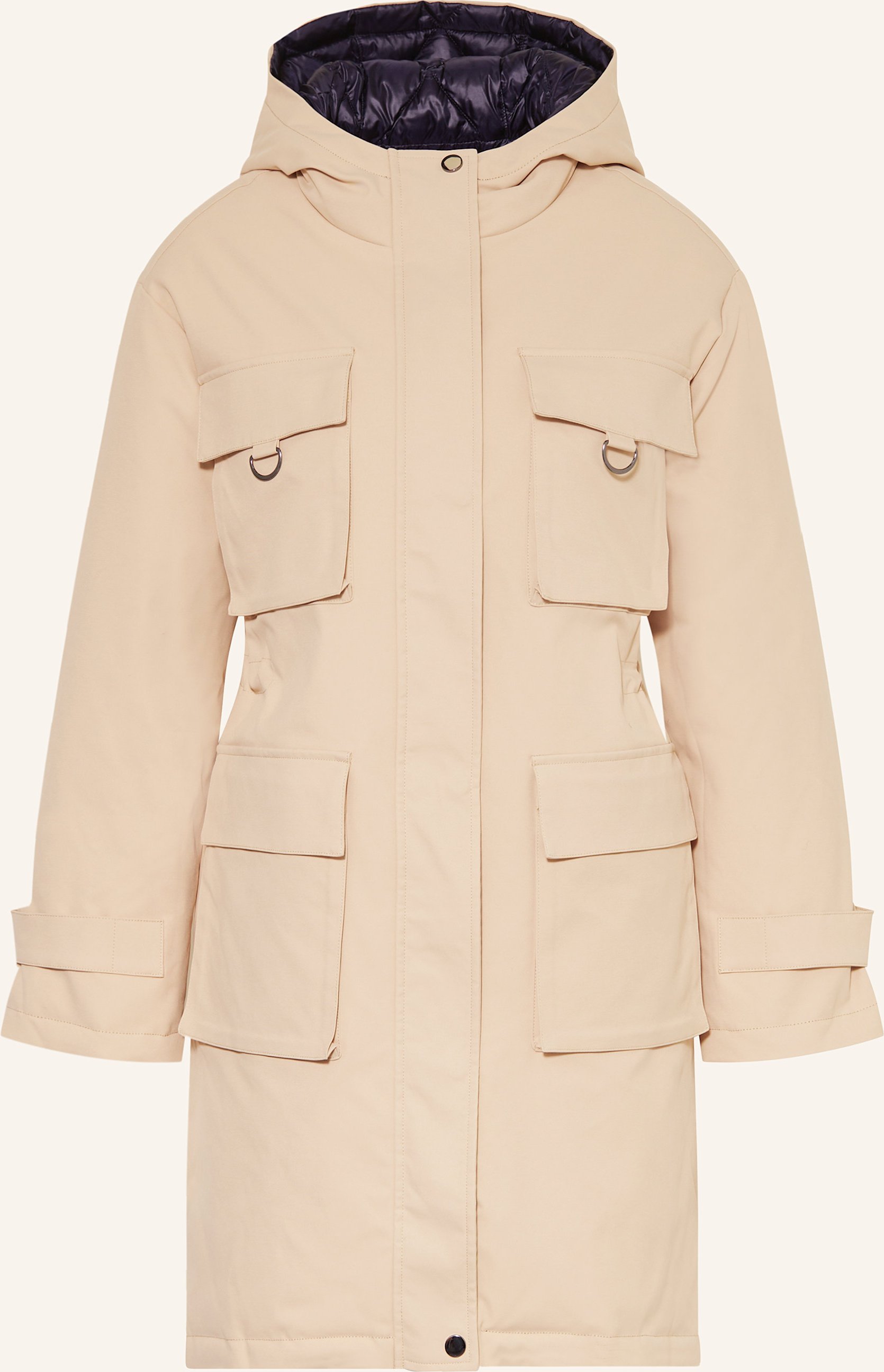 Monari Mantel Zum Wenden braun