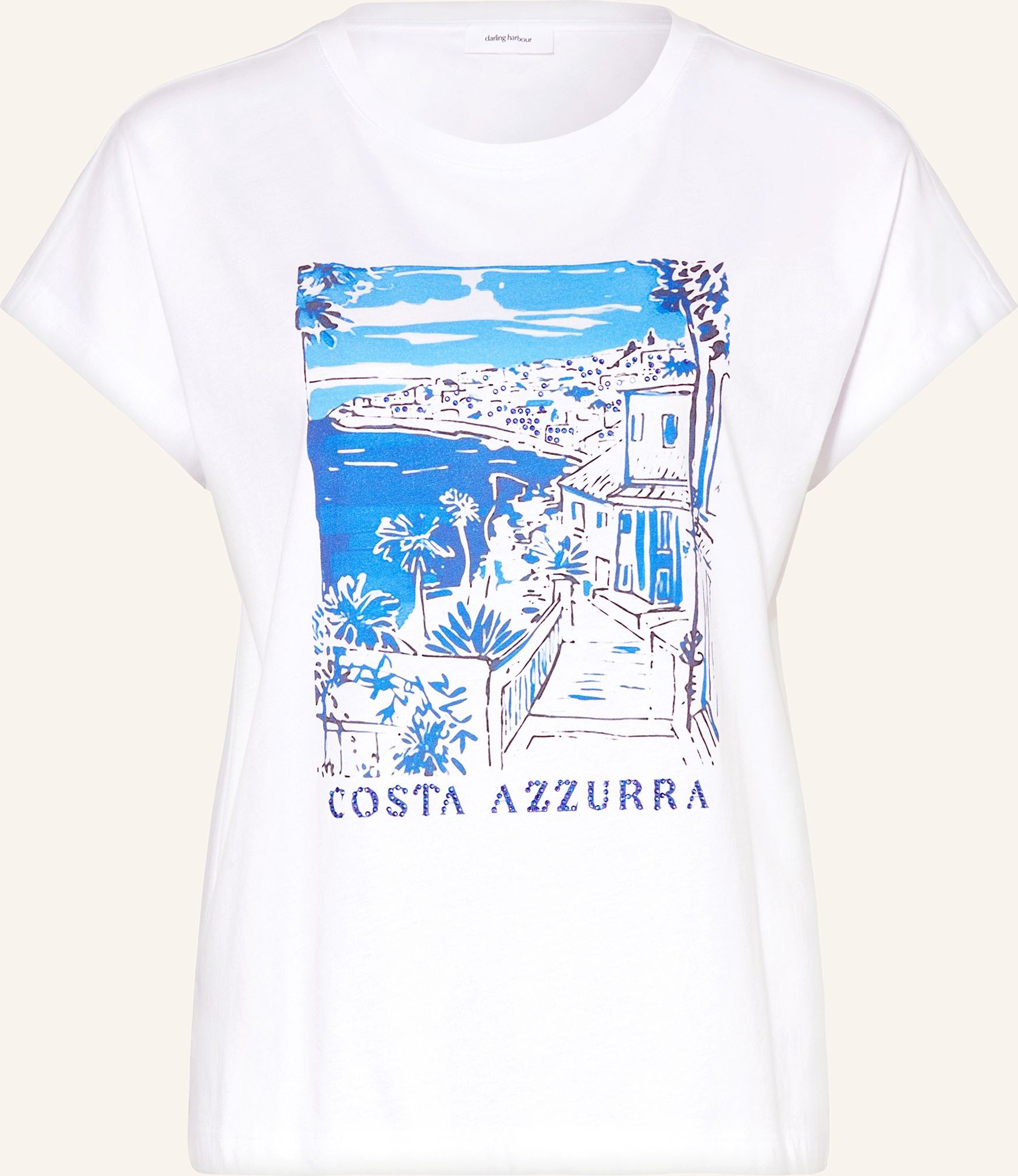 Darling Harbour T-Shirt Mit Schmucksteinen weiss