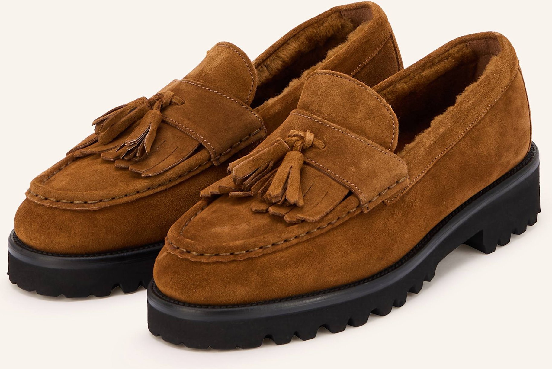 Lilienfels Plateau-Loafer braun