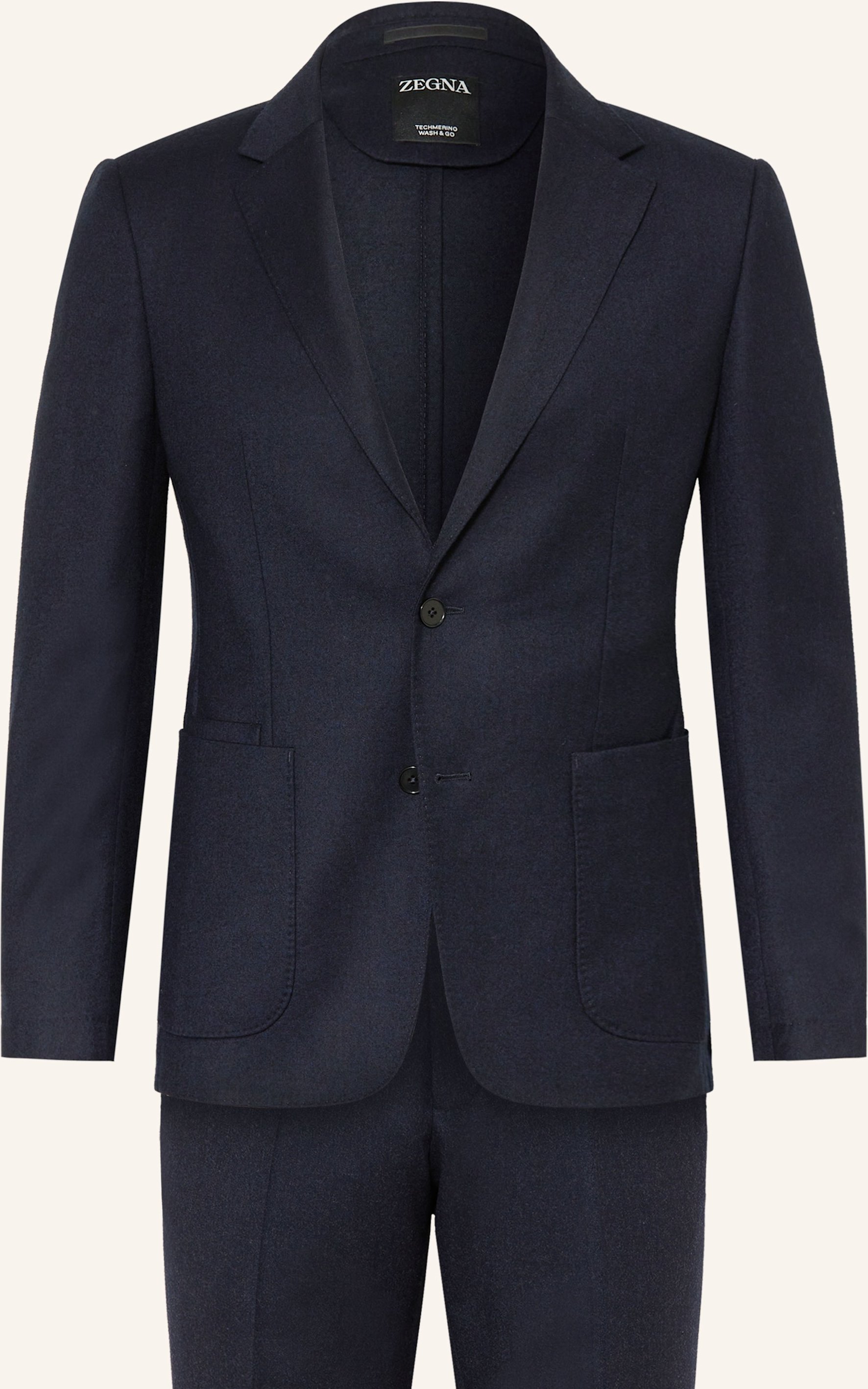 Thumbnail - Zegna Anzug Drop 8 Tailored Fit blau