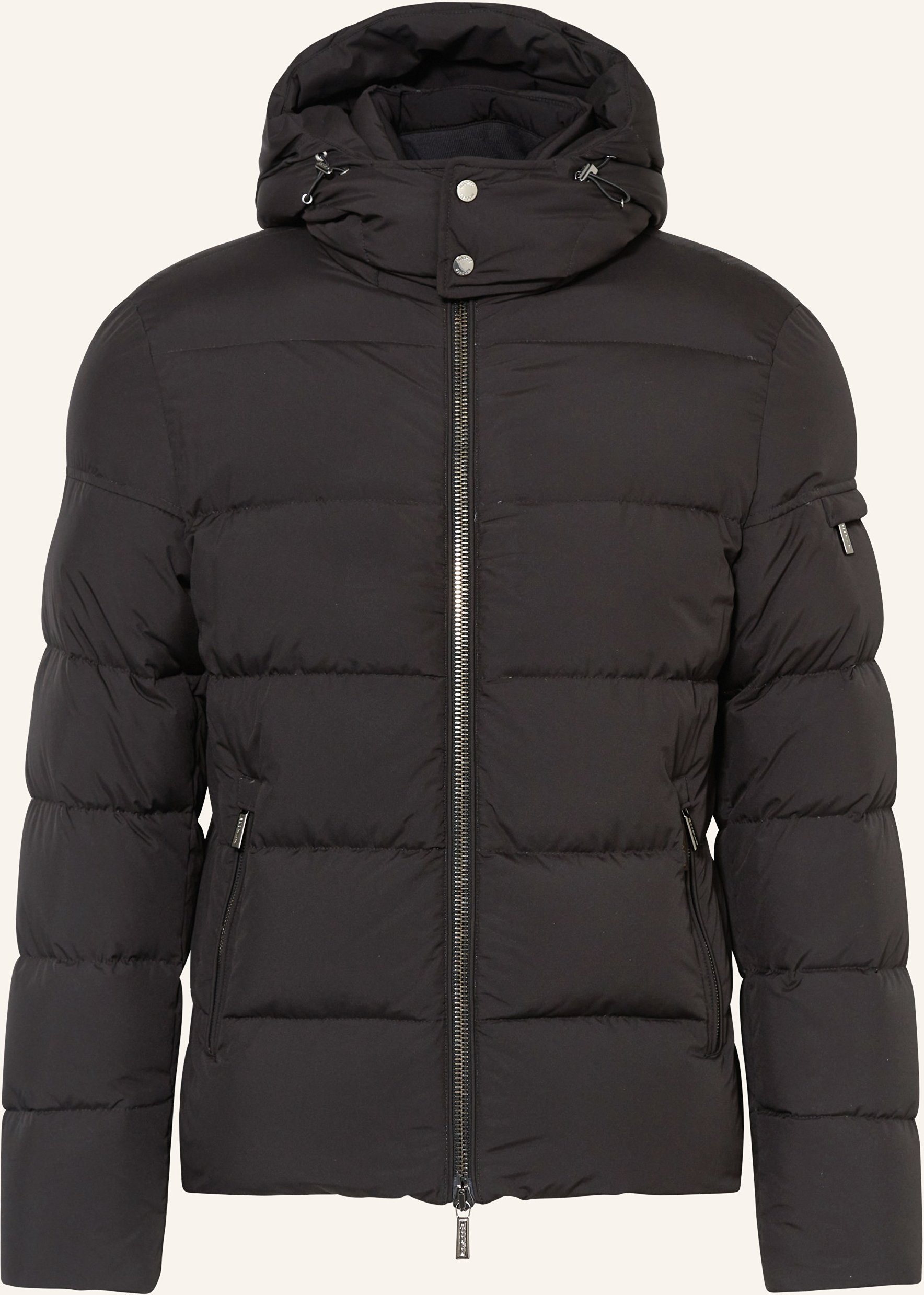 Moorer Daunenjacke Brett-Skt Mit Abnehmbarer Kapuze schwarz