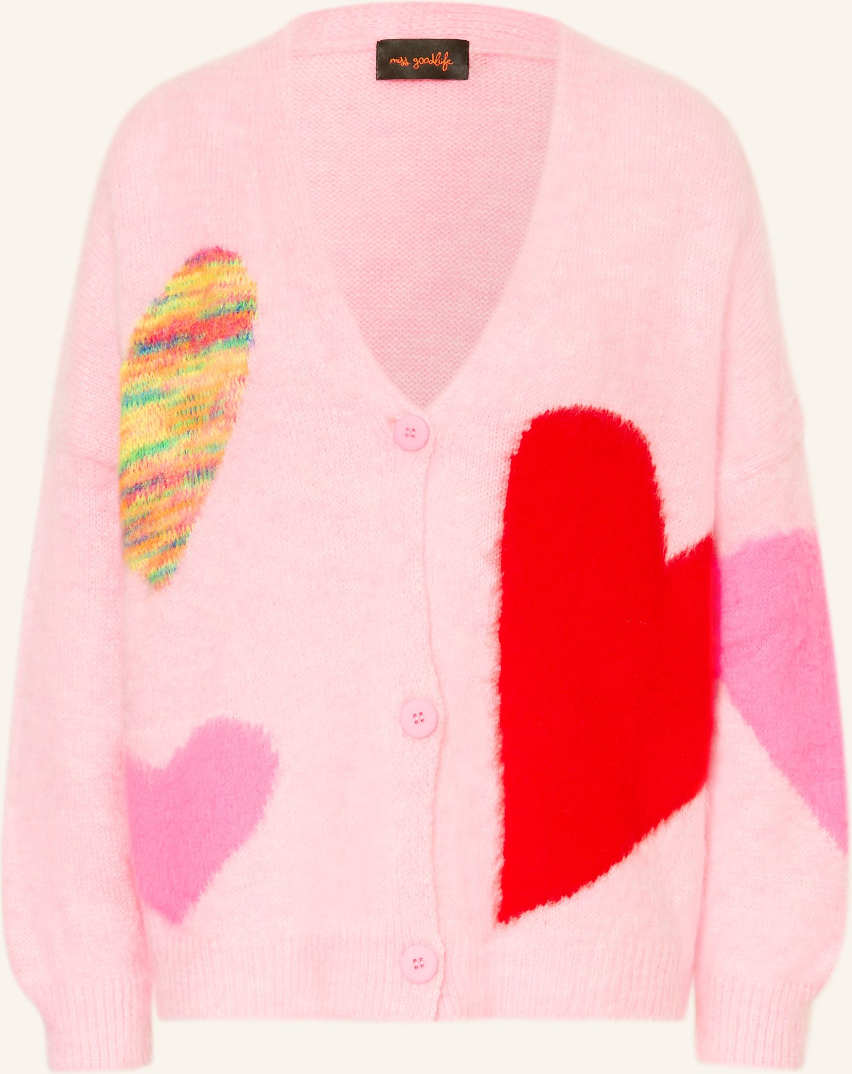 Miss Goodlife Strickjacke Mit Alpaka rosa